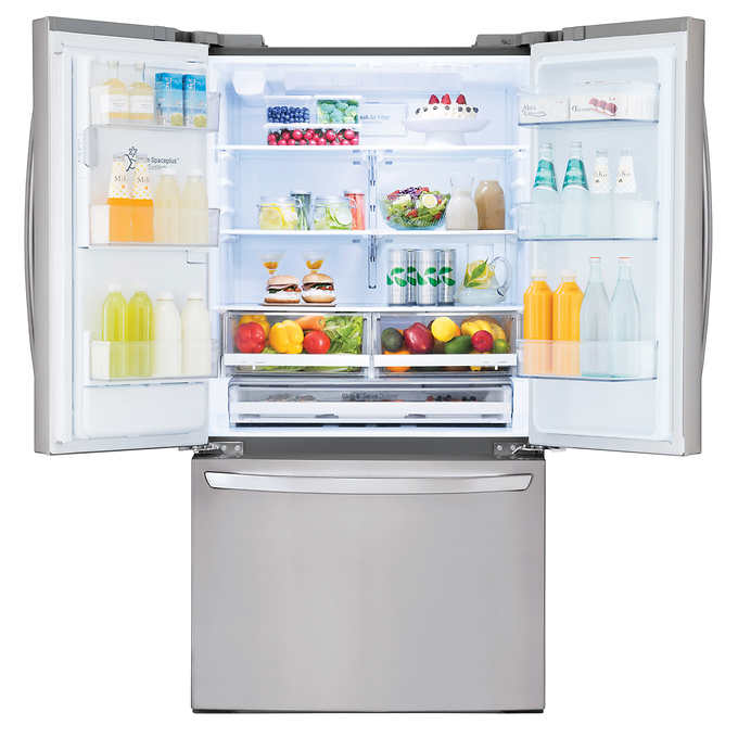 LG 26 cu. ft. Stainless Steel French Door Refrigerator with Smudge-Resistant Finish - 36 Inch Counter-Depth Smart Fridge (Model LFXS26973S) - Perfect for Modern Kitchens & Open-Concept Homes