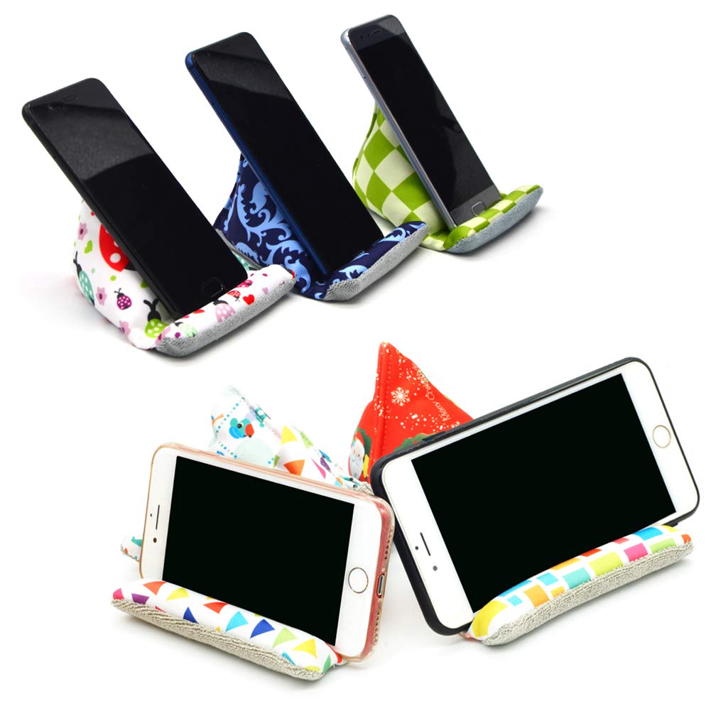 Fabric Phone Stand for iPhone 13/14 - Desk Holder & Pillow Support for Comfortable Viewing