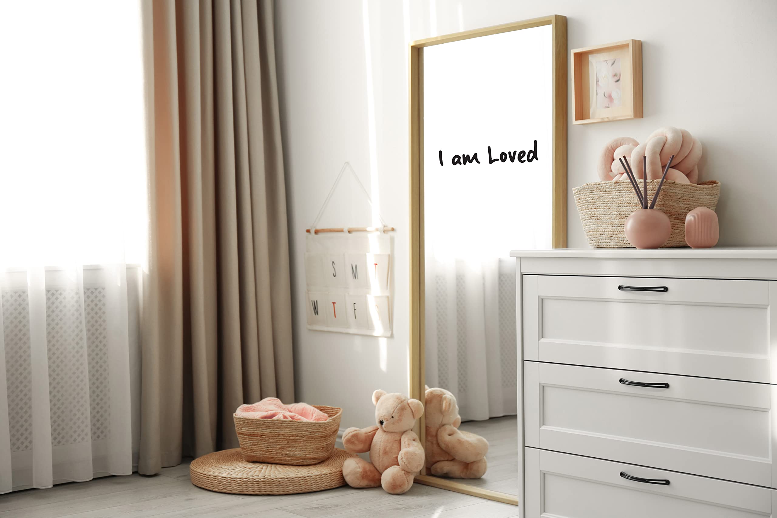I am Me Movement - Inspirational Vinyl Stickers & Mirror Decals for Home Decor, Bathroom Wall Art, Peel and Stick Motivational Quotes - Perfect for Bedroom, Office, Gym Mirror Decorations