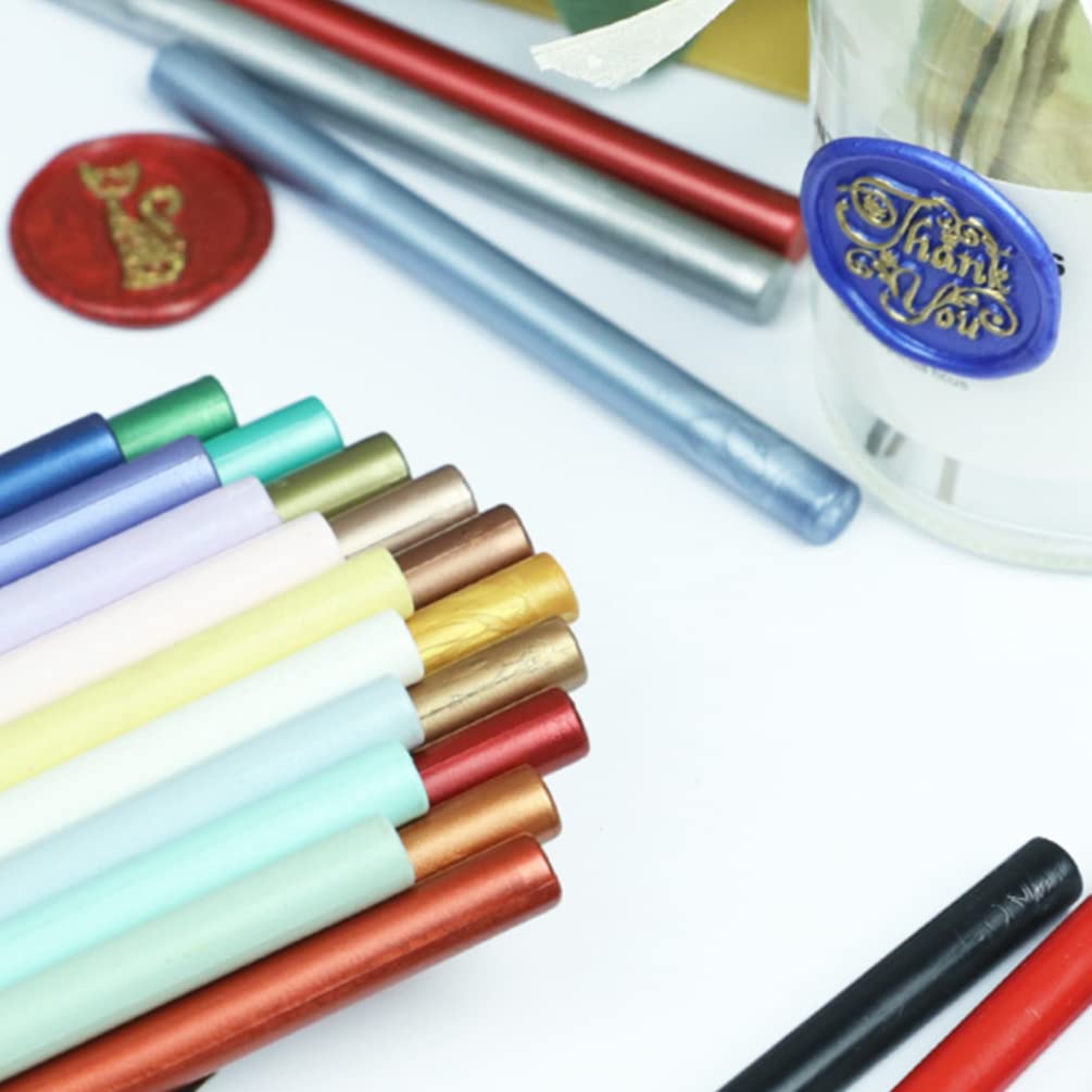 ONWINPOR 20pcs Pearl White Wax Seal Sticks - 0.28