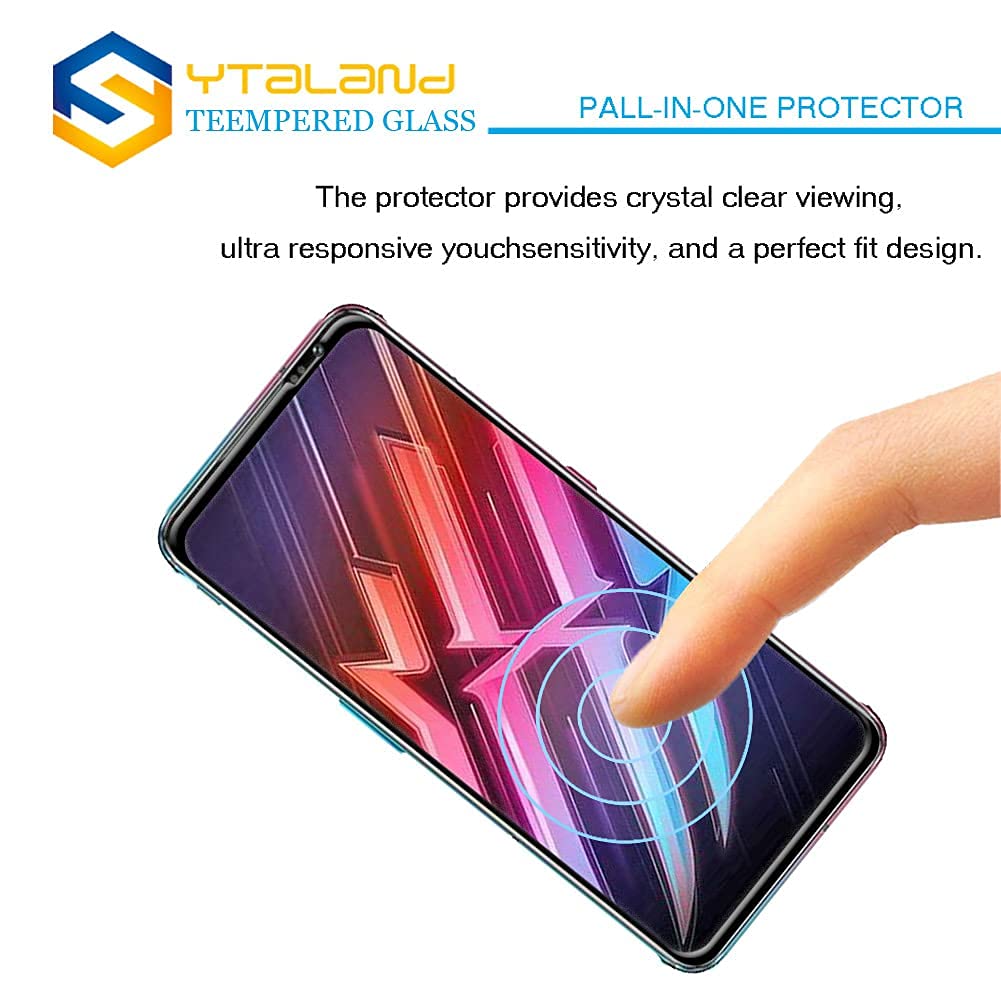Ytaland [2 Pack] 9H Hardness Tempered Glass Screen Protector for Red Magic 6/6 Pro/6S Pro - Full Coverage, Bubble-Free, Anti-Scratch - Perfect for Gaming, Daily Use & Screen Protection