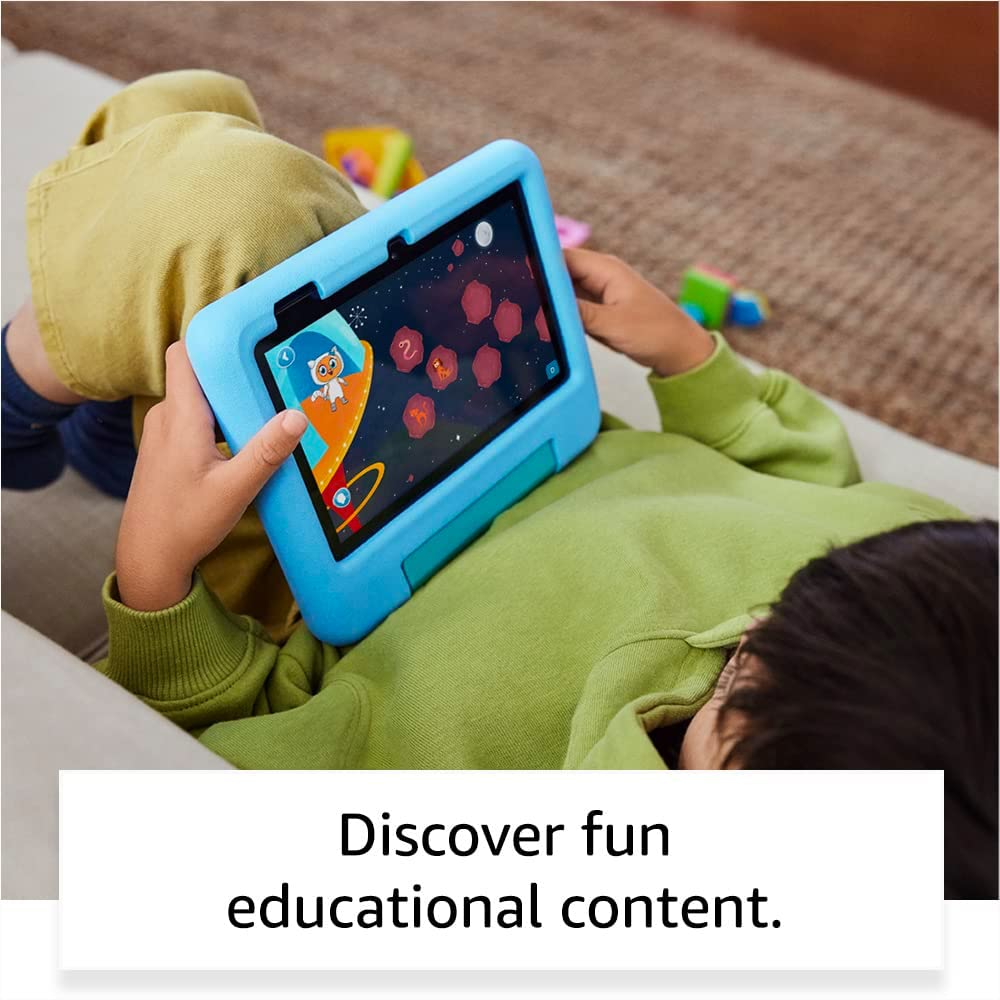Fire 7 Kids Tablet 16GB Purple - Durable & Parental Control | NuPro Zipper Sleeve Purple/Pink | Perfect for Learning & Travel