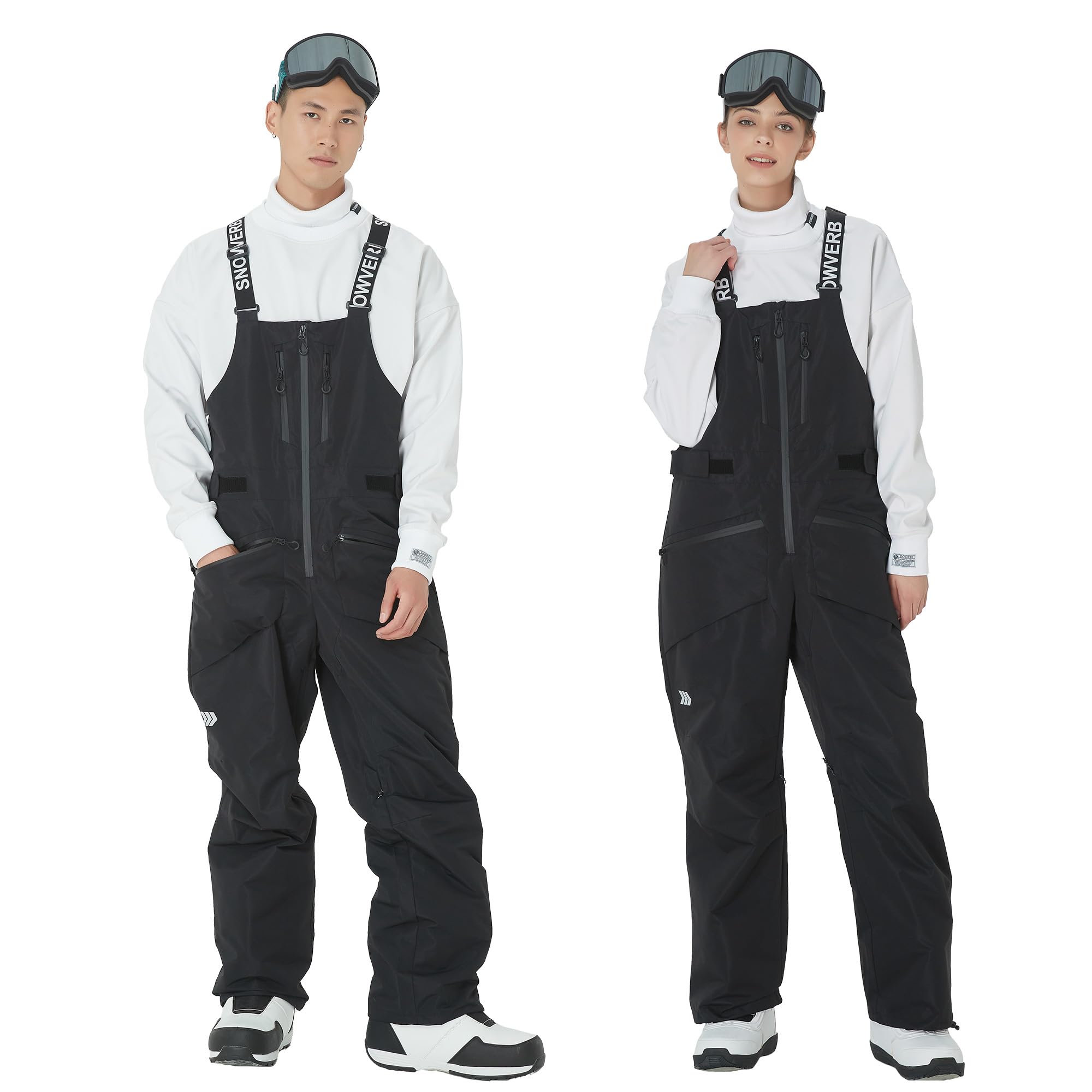 Waterproof Adjustable Snow Overalls for Skiing & Snowboarding - Winter Sports Bib Pants with Mountain Baggy Design | Outdoor Research Streetwear for Men & Women