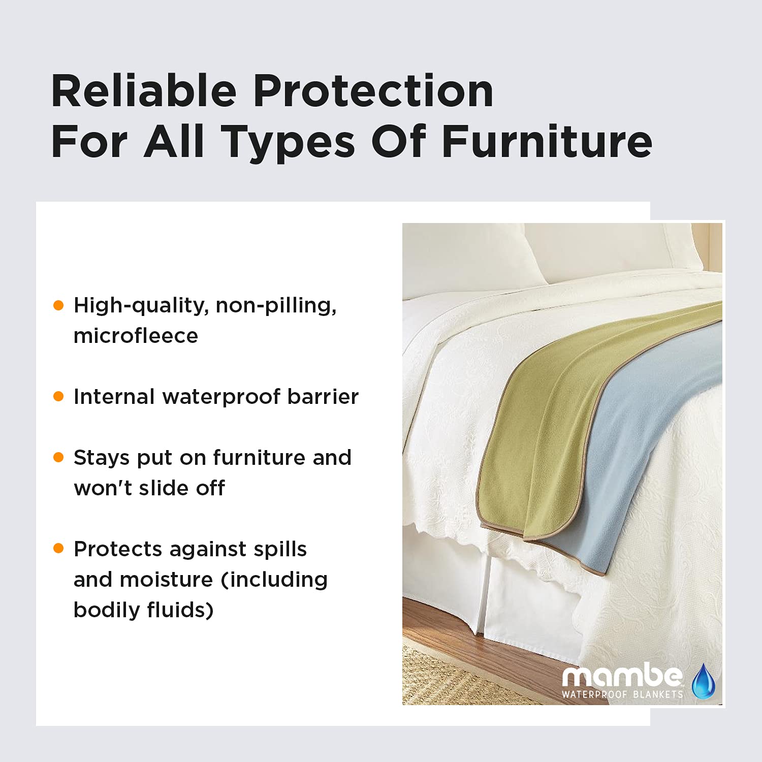 Mambe 100% Waterproof Recliner Cover 70