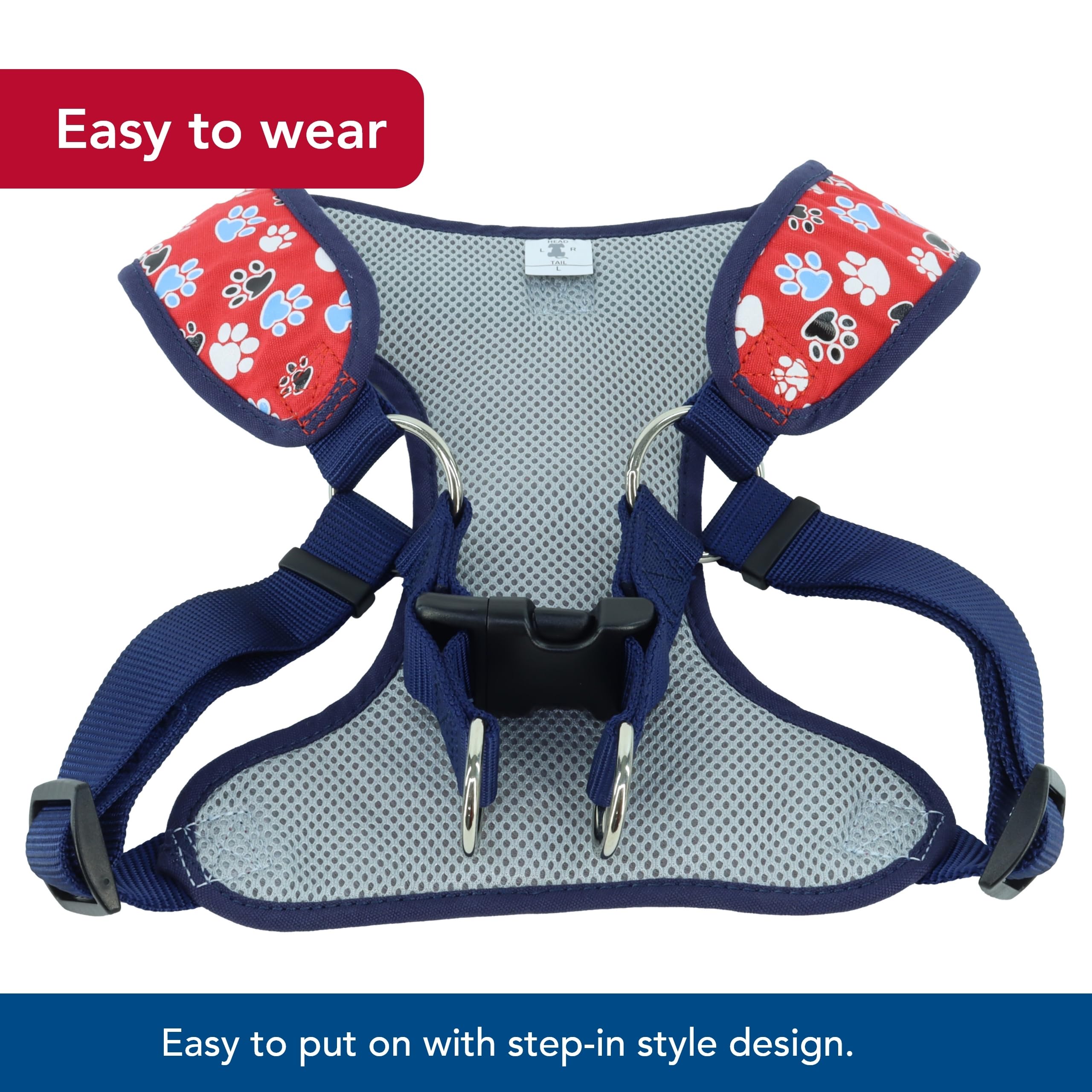 Adjustable Dog Harness for Small & Large Dogs - Breathable Mesh Pet Supplies with Houndstooth Design (3/4