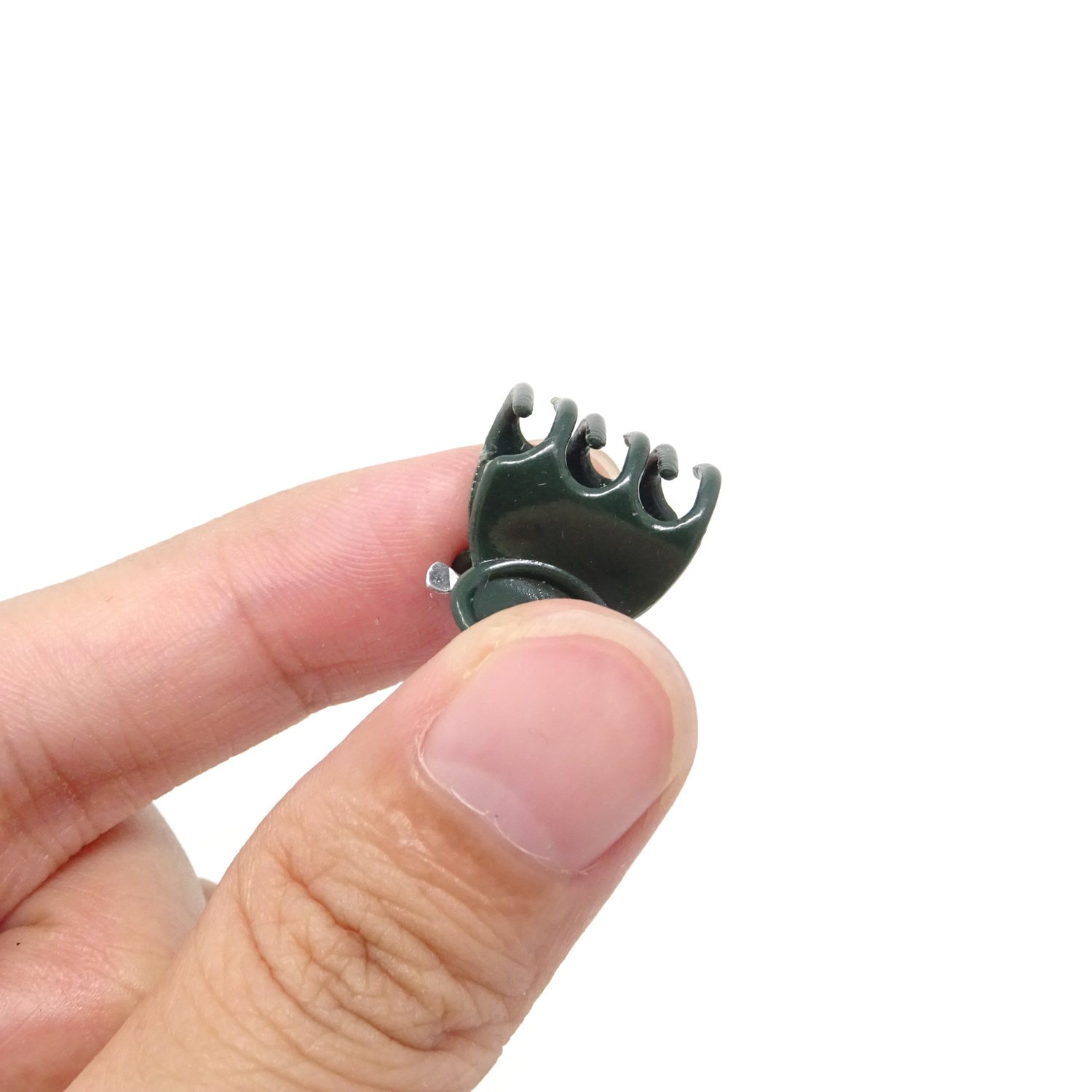 Honbay 100PCS Dark Green Orchid Clips - Tiny Plastic Plant Support Clips for Orchid Stems, Vines & Stalks to Grow Upright | Ideal for Indoor Gardening, Greenhouse Plants & Flower Arrangements