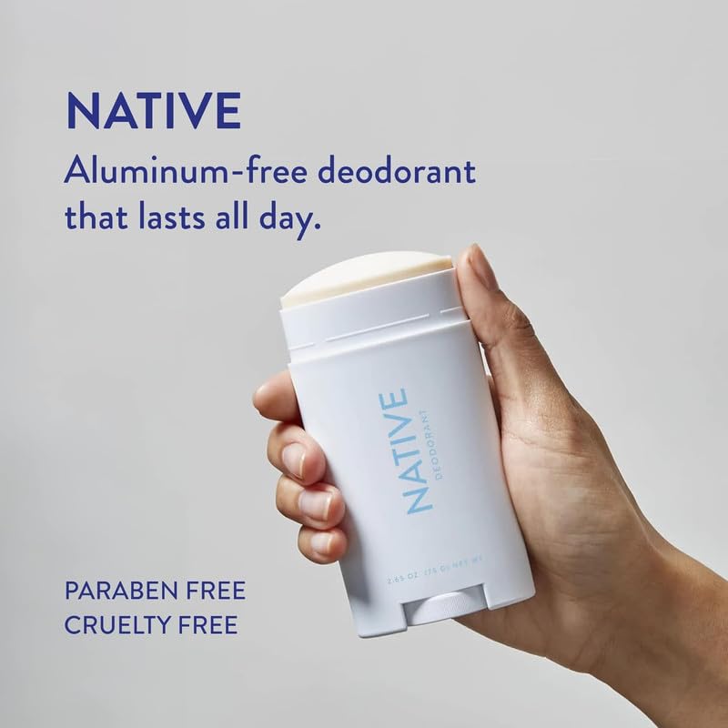 Natural Deodorant for Men & Women | Aluminum-Free with Baking Soda, Probiotics, Coconut Oil & Shea Butter | Powder & Cotton Scent | All-Day Freshness for Workouts, Office & Daily Use