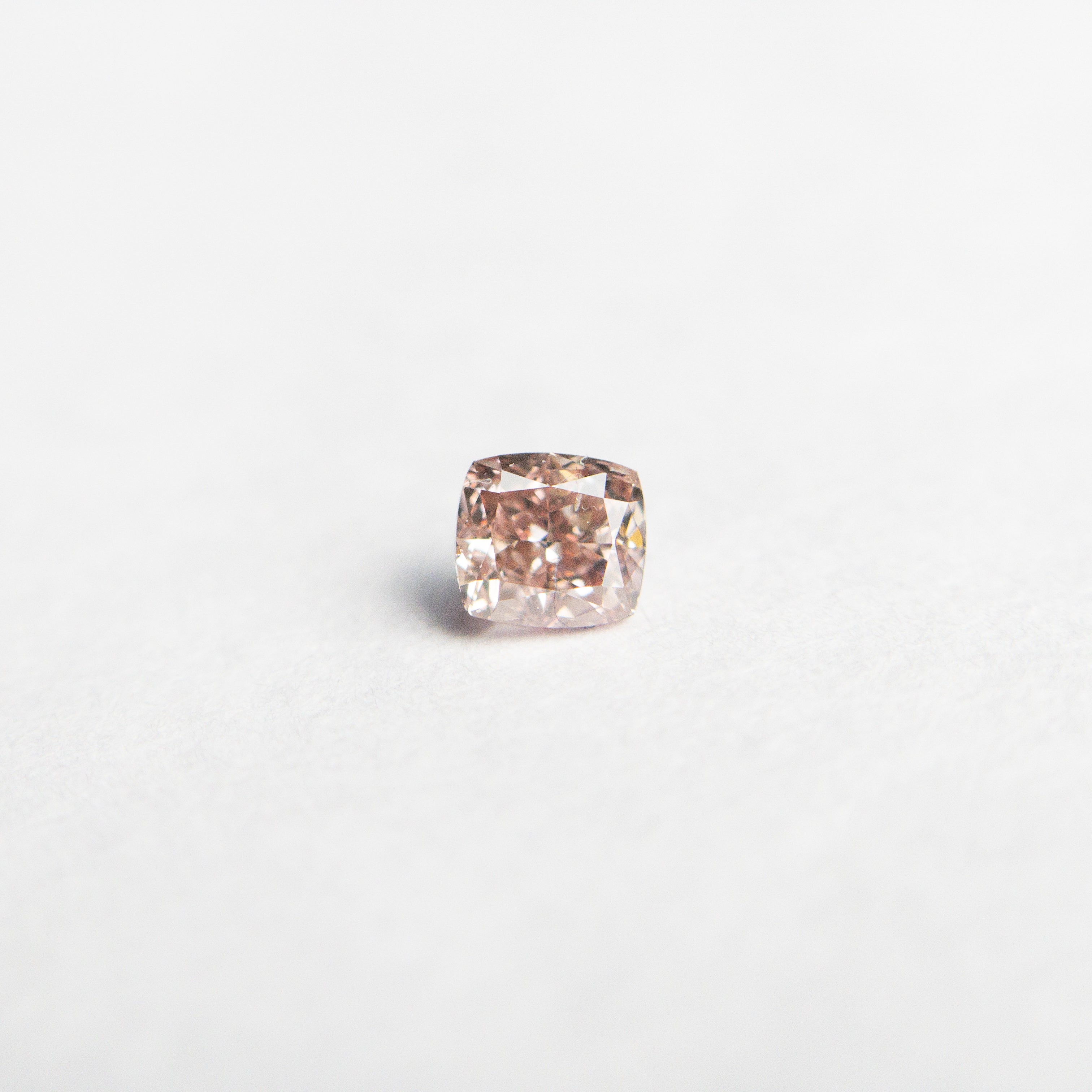 0.13ct GIA Certified Fancy Orangy Pink Cushion Brilliant Diamond (2.86x2.63x1.93mm) | Engagement Ring, Wedding Jewelry & Luxury Gift