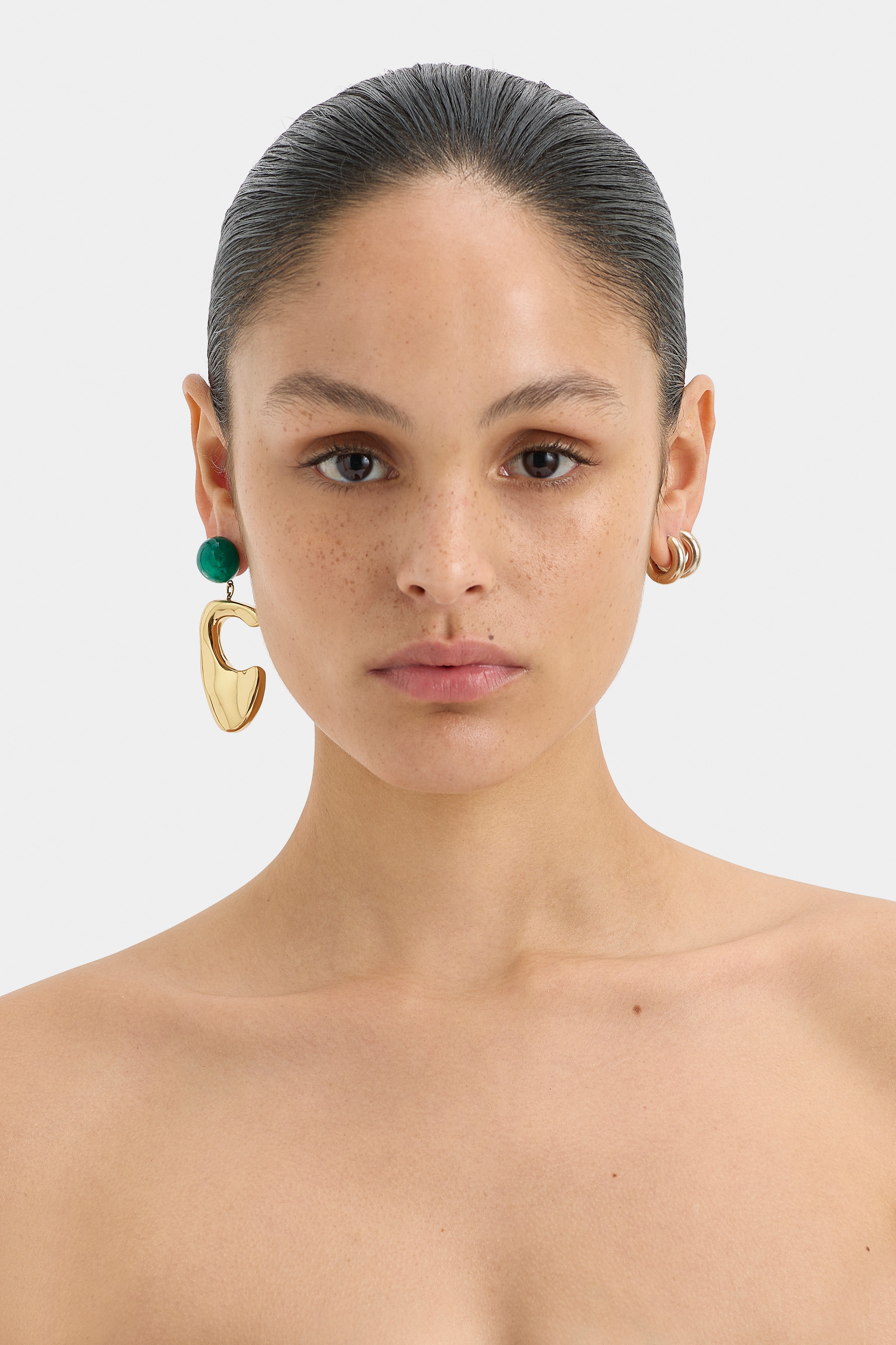 Frankie Green Abstract Earrings - Boho Chic Dangle Earrings for Women, Handmade Resin Jewelry | Perfect for Parties, Weddings & Everyday Wear