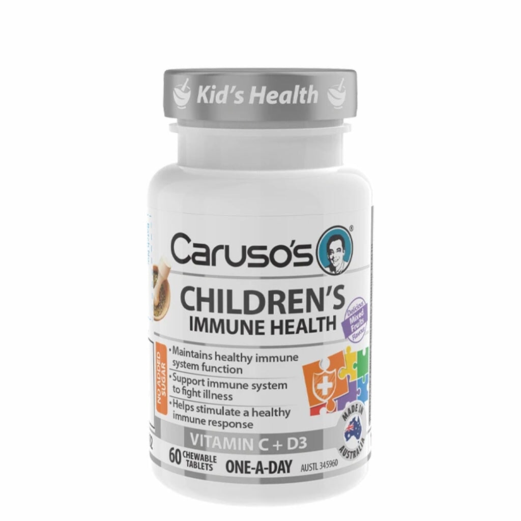 CARU Children's Immune Support Supplement - 60 Tablets for Kids | Boosts Immunity & Health | Perfect for School, Travel & Daily Wellness