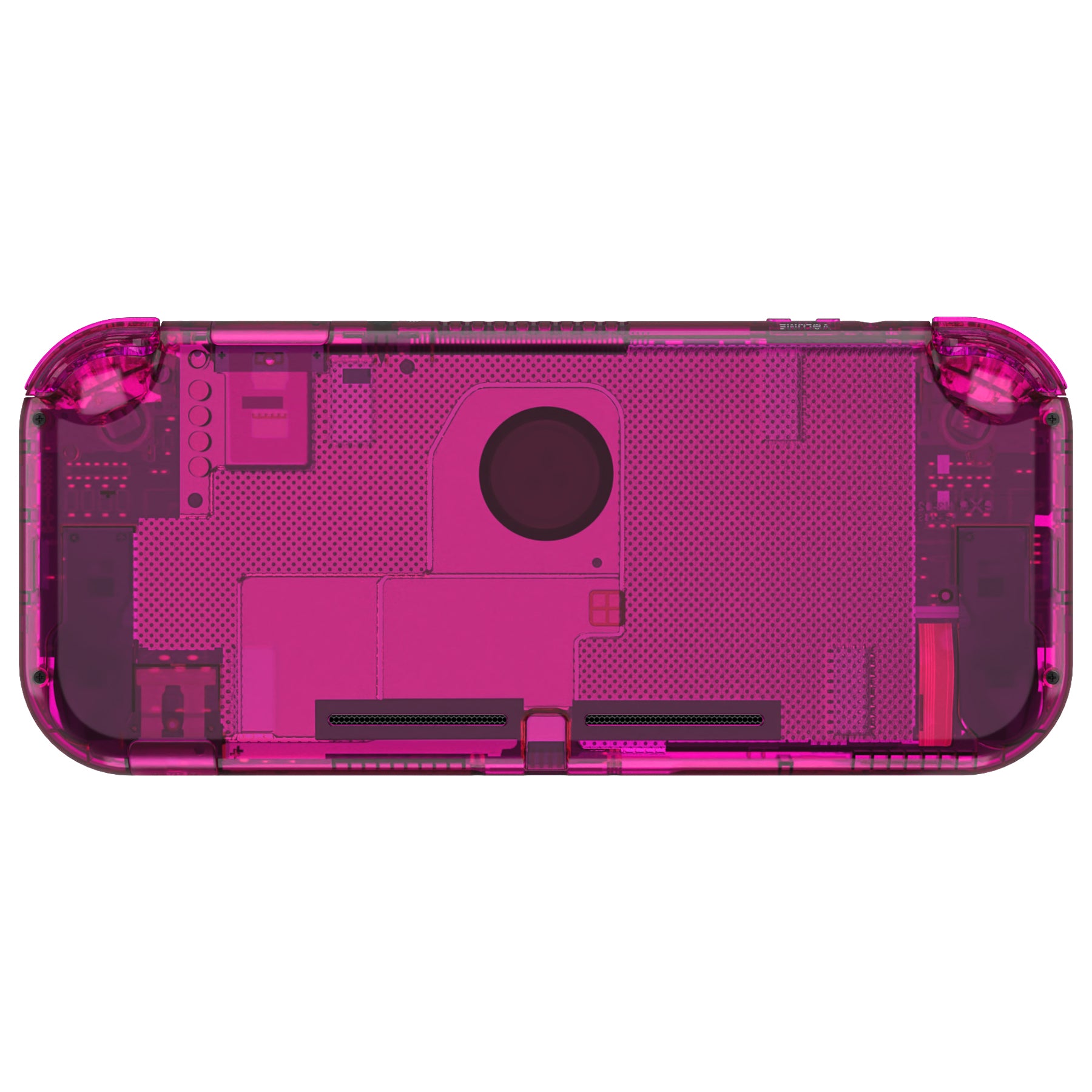 eXtremeRate Crystal Clear Candy Pink DIY Replacement Shell for Nintendo Switch Lite - Custom Controller Housing with Screen Protector | Perfect for Gaming Enthusiasts & DIY Modders | NSL Handheld Case Cover for Enhanced Protection & Style