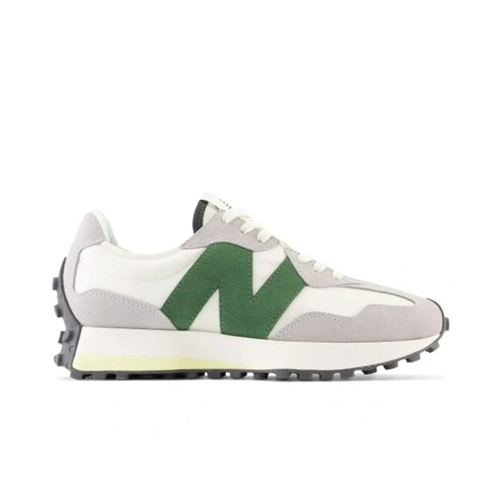 327 Sneaker for Men & Women - Grey & Green Retro Running Shoes - Comfortable Casual Sneakers for Walking, Gym, and Everyday Wear