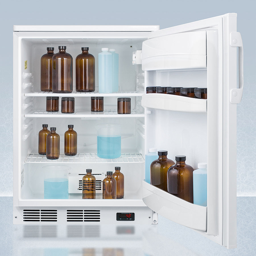 Accucold 24 Inch Wide All Refrigerator with Probe Hole FF6LWPRO - Compact Commercial Fridge for Restaurants, Bars, and Small Kitchens