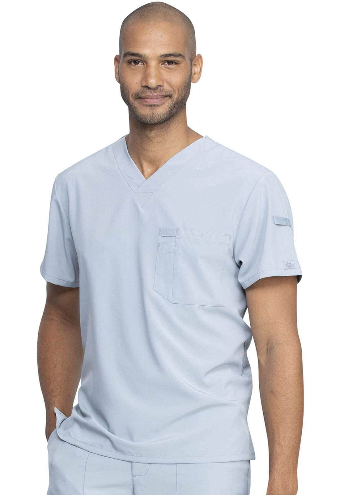 Dickies EDS Essentials Men's Scrubs Top - Tuckable V-Neck Work Shirt DK635 for Nurses, Doctors & Healthcare Professionals