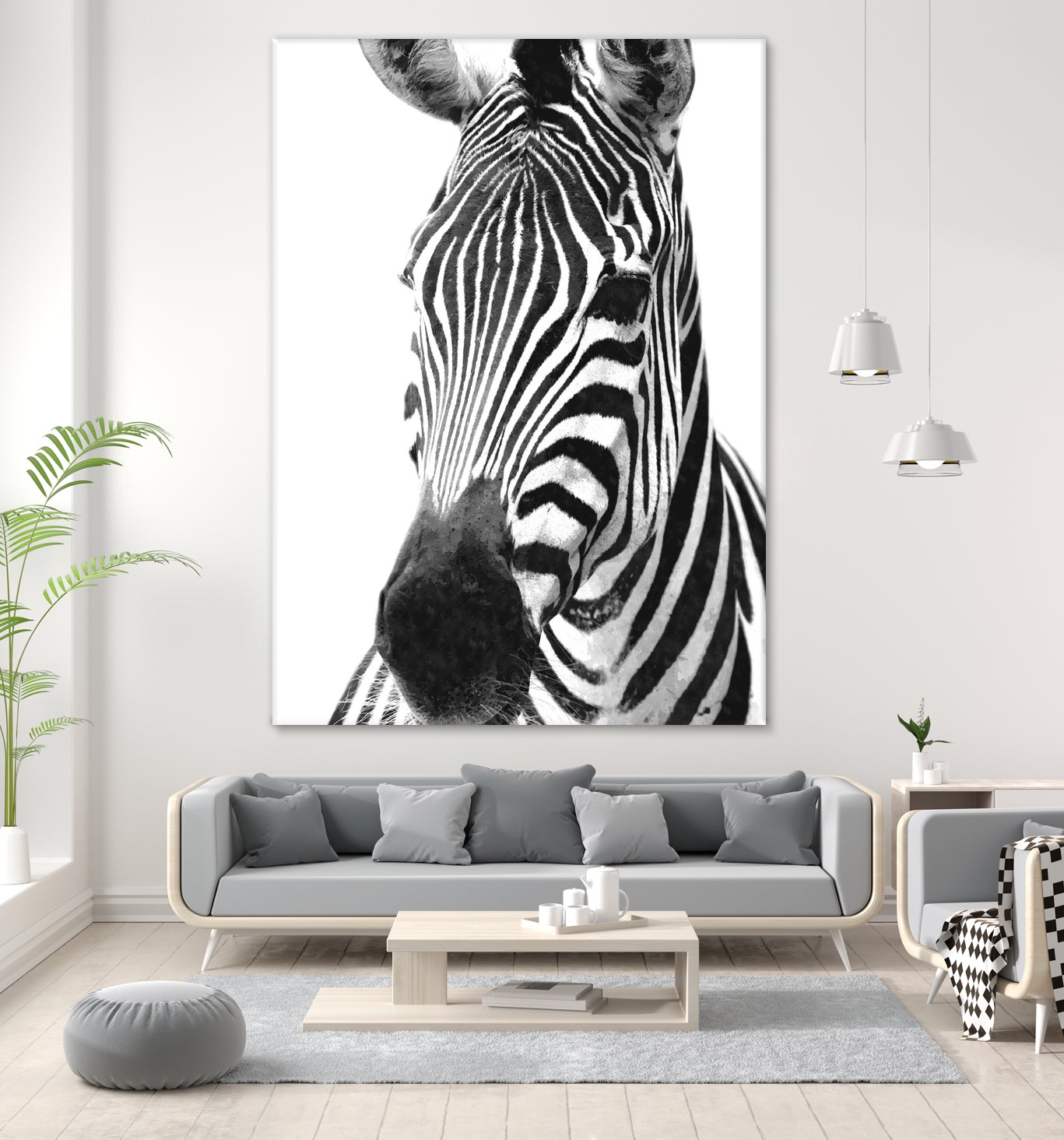 Black and White Zebra Print Rug - Stylish Home Decor for Living Room, Bedroom & Nursery - Soft and Durable Floor Mat for Kids, Pets & Adults