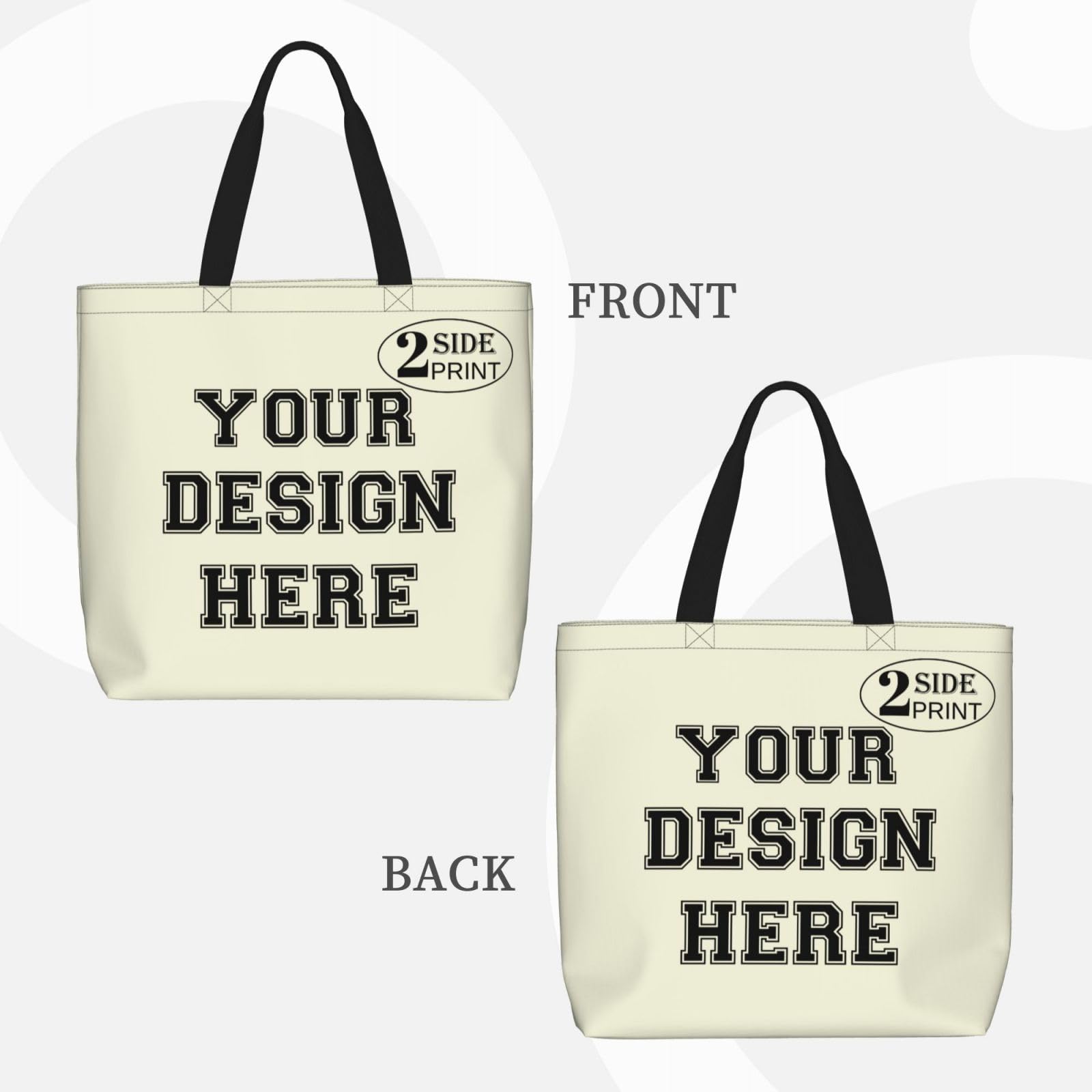 Custom Logo Tote Bags for Women - Personalized Grocery & Travel Bags for Shopping & Outings