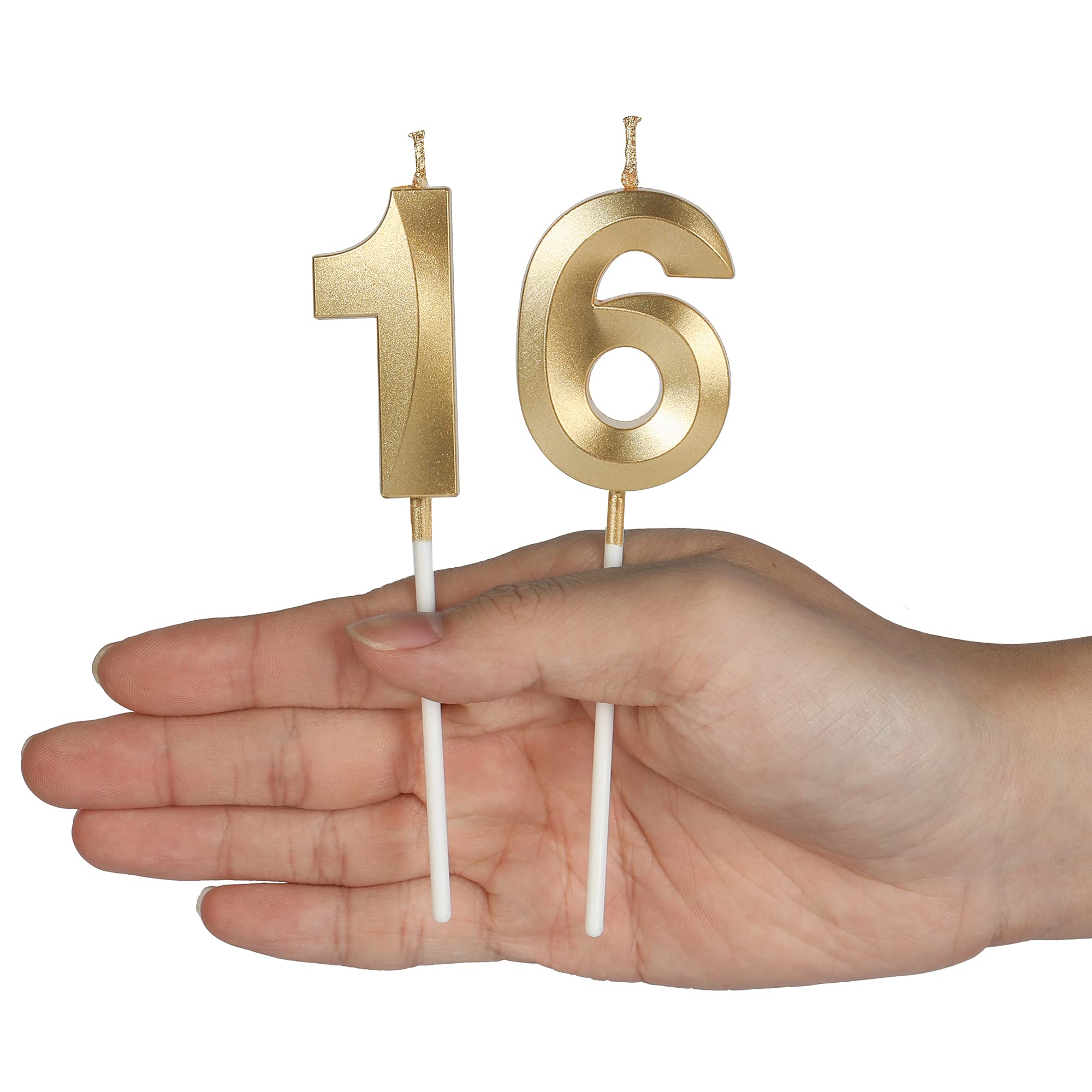 Gold Number 10 Birthday Candles for Cakes - Sparkling Glitter Candle Topper for 10th Anniversary, Wedding & Party Decorations - Perfect for Milestone Celebrations and Festive Cake Decor