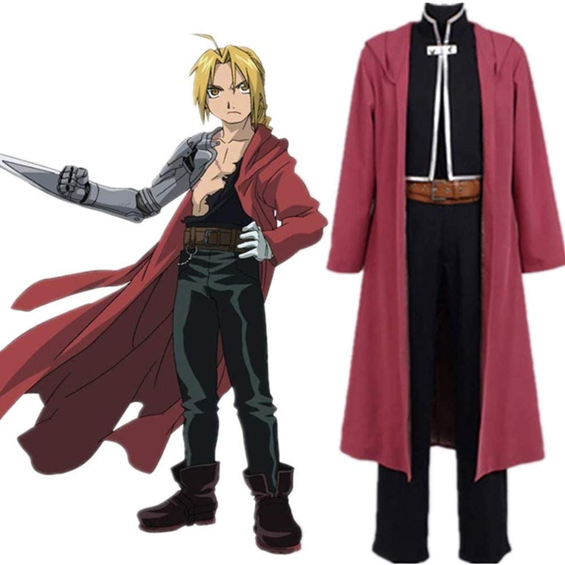 Fullmetal Alchemist Edward Elric Cosplay Costume - Anime Convention Outfit, Halloween Dress Up, Comic Con Cosplay for Fans
