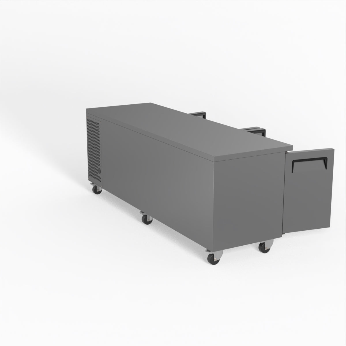 Commercial Refrigerator 4 Door Under Counter Fridge - Heavy Duty Stainless Steel Worktop Freezer for Restaurant, Bar, Kitchen & Food Service Business