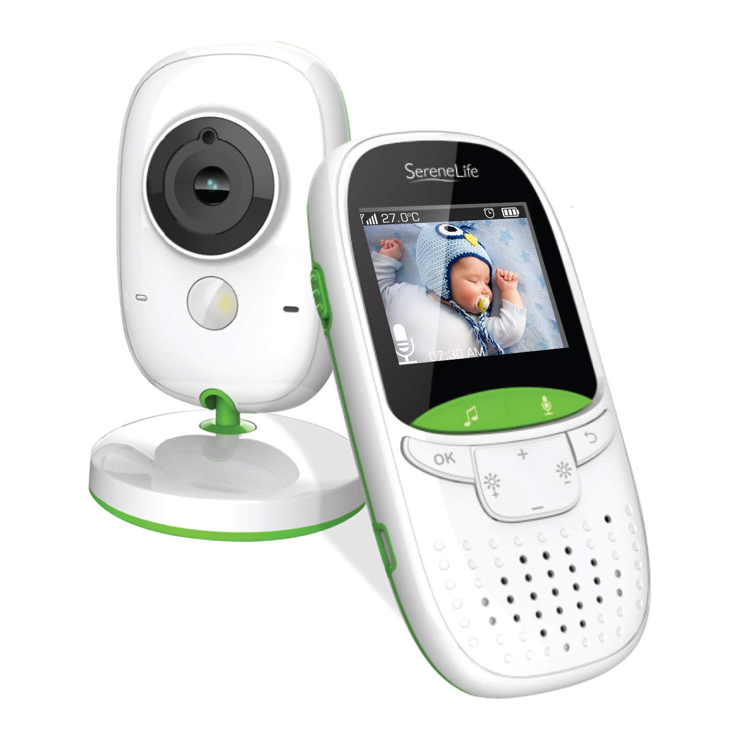 SereneLife USA Video Baby Monitor with 850ft Wireless Range - Upgraded Night Vision, Temperature Sensor & 2