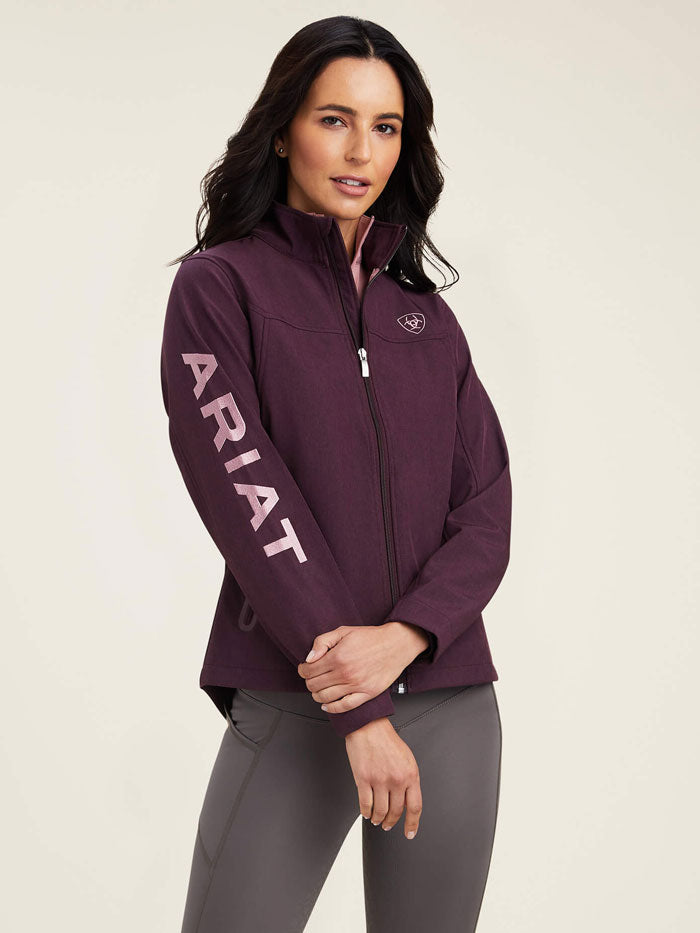 Ariat Women's New Team Softshell Jacket - Mulberry Heather | Windproof & Water-Resistant Outdoor Jacket for Horseback Riding, Hiking & Casual Wear