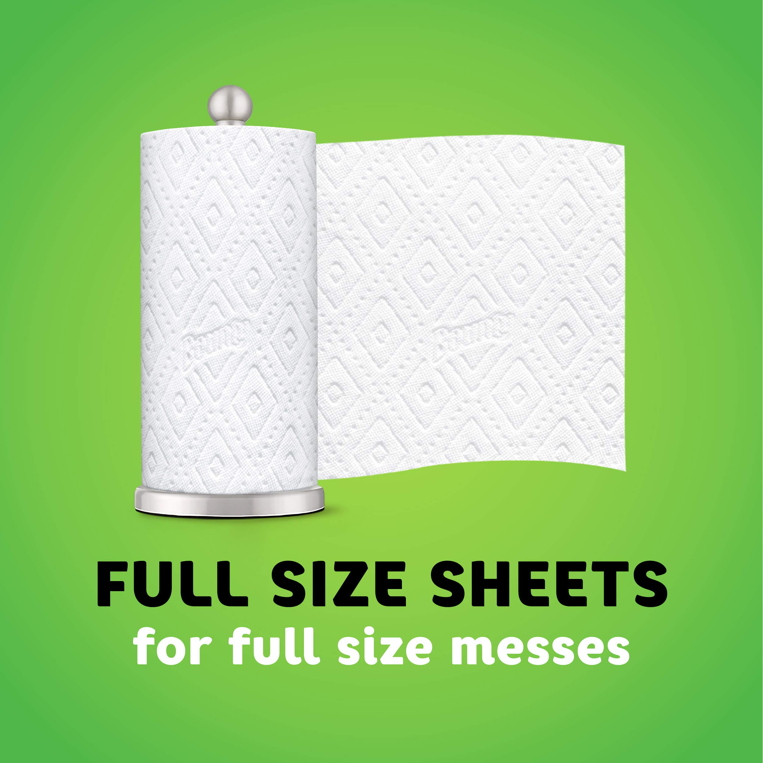 Bounty Full Sheet Paper Towels, White, 6 Double Rolls (12 Regular Rolls) - Ultra Absorbent & Strong for Kitchen, Cleaning & Household Use