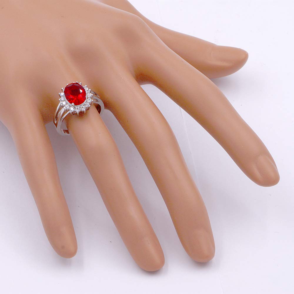 Luxury Oval CZ Engagement Ring for Women - Elegant Cocktail & Wedding Party Statement Jewelry - Size 5-10 - Perfect for Anniversary, Proposal & Special Occasions