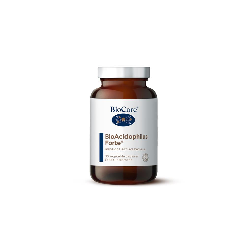 BioCare Bio Acidophilus Forte 30 Capsules - Probiotic Supplement for Digestive & Immune Health - Supports Gut Flora Balance - Perfect for Daily Wellness & Travel