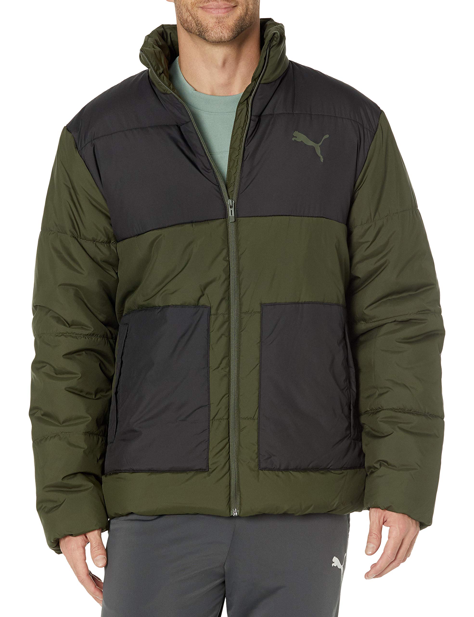 PUMA Men's Essentials+ Padded Jacket - Lightweight Water-Resistant Hooded Jacket for Running, Hiking & Outdoor Activities | Warm Fleece Lining | Casual Streetwear Style
