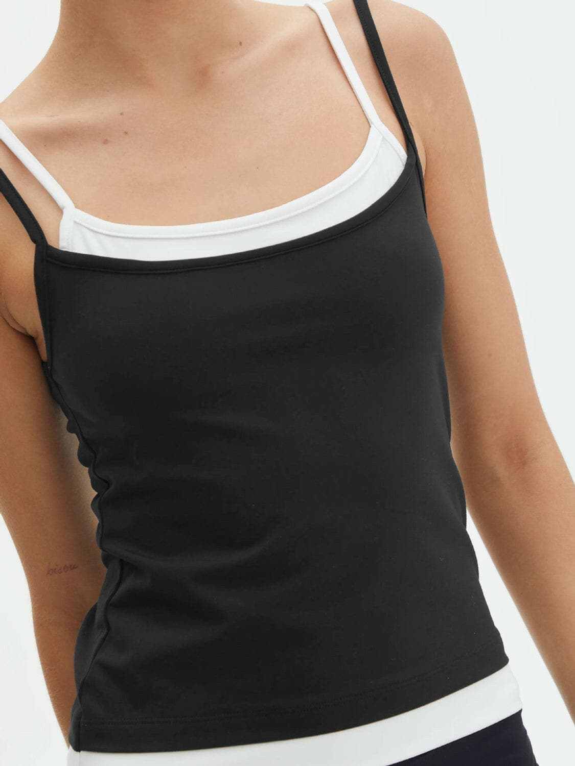 Stylish Faux Layered Cami Top for Women - Trendy Summer Tops & Casual Wear - Perfect for Date Nights, Office Outfits & Weekend Brunch
