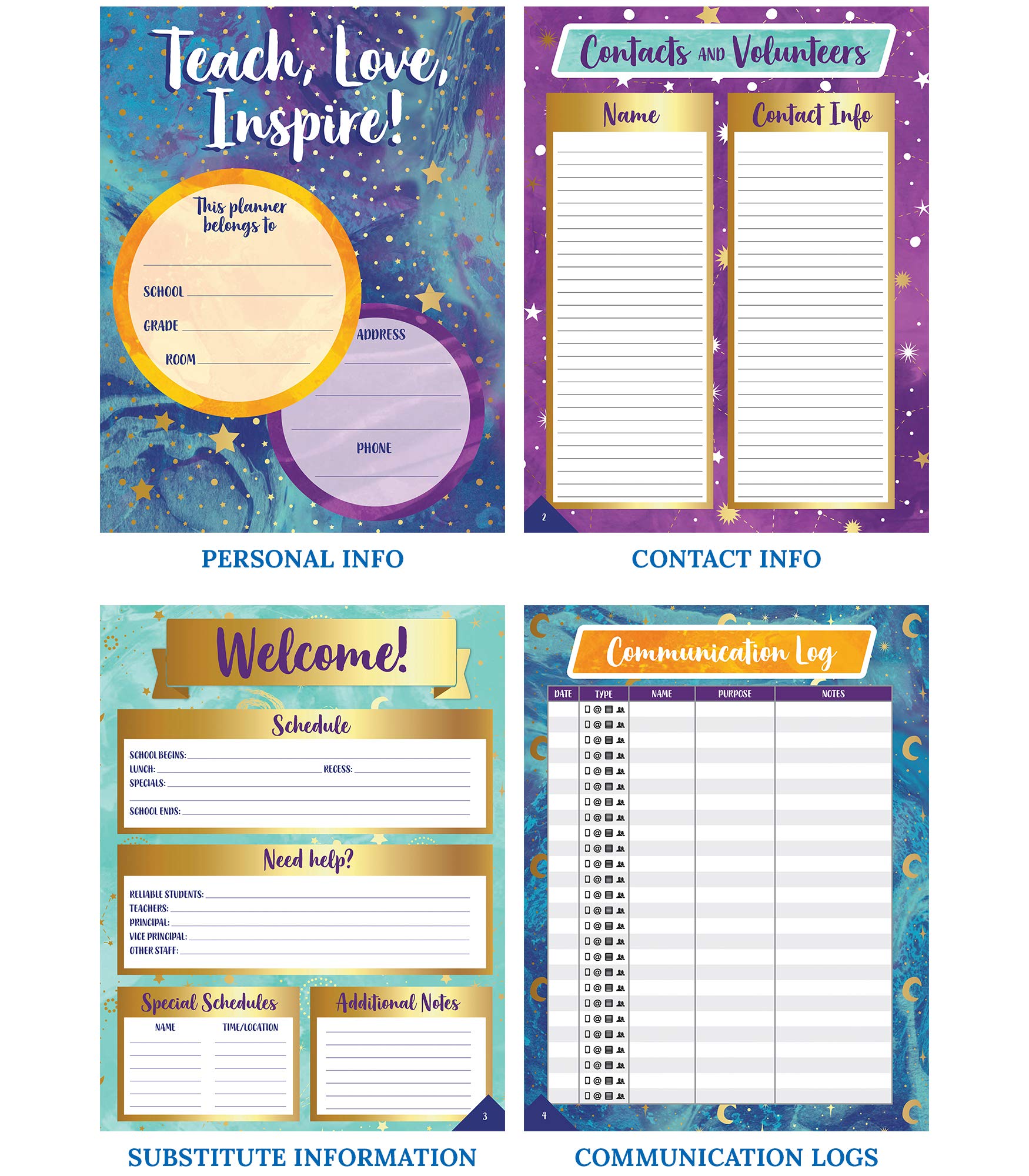 Carson Dellosa Galaxy Teacher Planner - 8