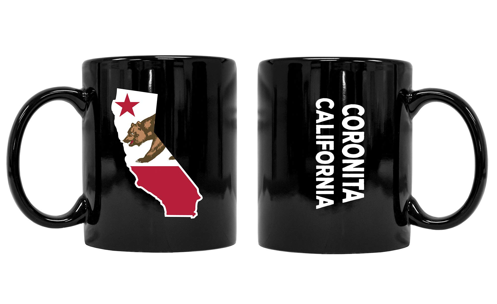 Coronita California Souvenir Black Ceramic Coffee Mug - 15oz Travel Gift for Friends & Family - Perfect for Home, Office, or Camping Use