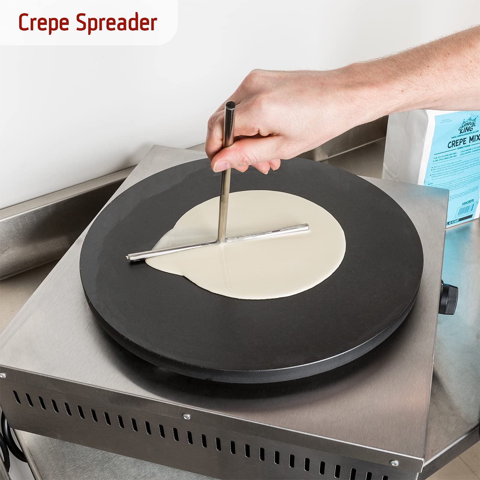 Professional Stainless Steel Crepe Maker Set - 3-Piece T-Shaped Batter Spreader Kit (5