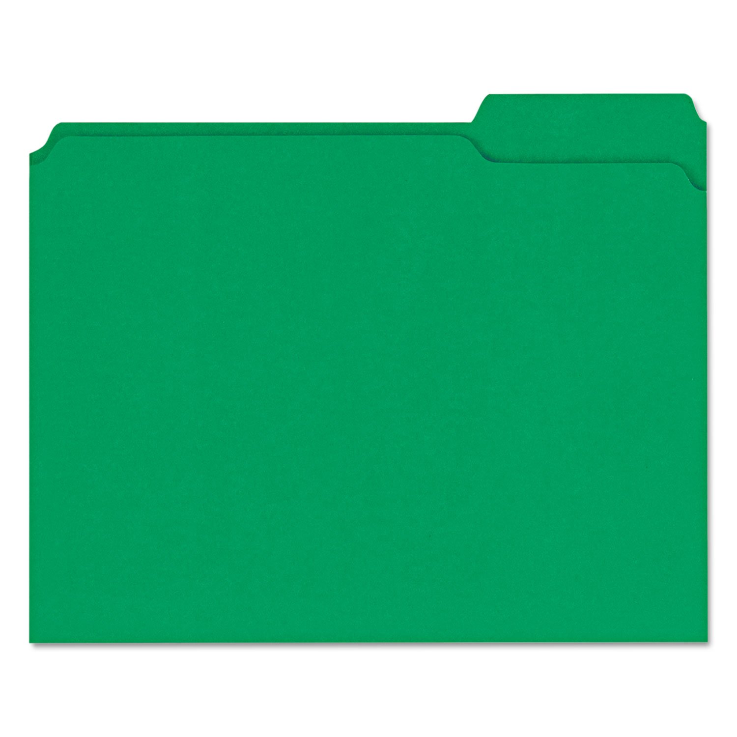 Universal 16162 Colored File Folders - 1/3 Cut Assorted Two-Ply Top Tab Letter Size, Green (100/Box) - Perfect for Office Organization, School Supplies & Document Storage