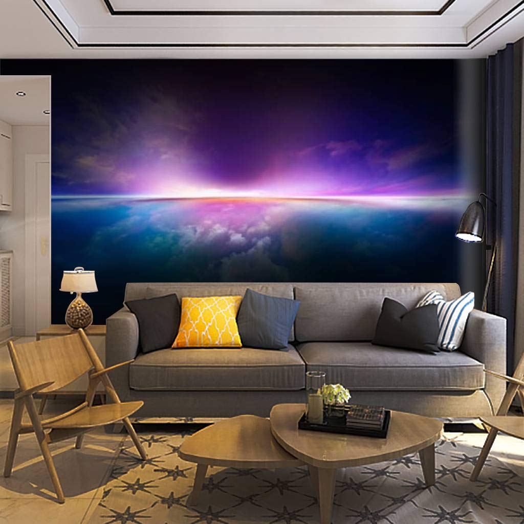 Self-Adhesive Removable Sunset Flowers Wallpaper Mural - Peel & Stick Wall Decor for Living Room, Bedroom, Nursery | Easy Home Craft Decal & Wall Sticker | Perfect for DIY Home Improvement & Apartment Decor