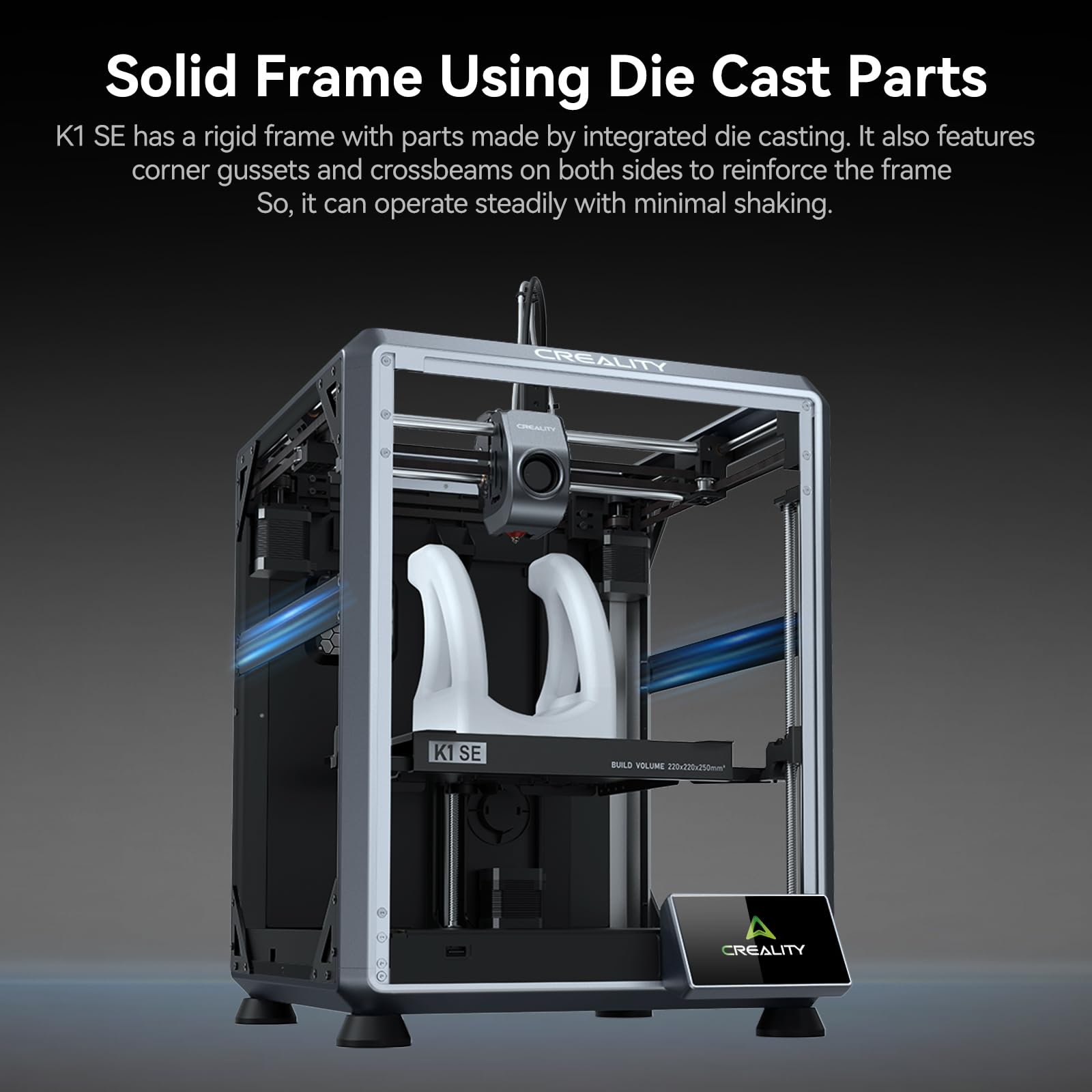 Creality K1 SE 3D Printer 2024 - 600mm/s High-Speed Printing, Auto Leveling, Direct Extruder, Quick-Swap Nozzle | Perfect for Home DIY Projects, Rapid Prototyping & Educational STEM Learning