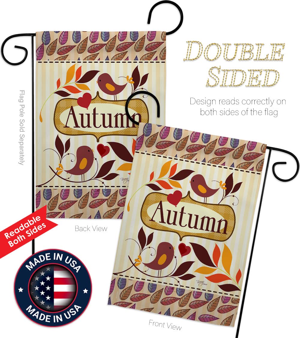 Breeze Decor Fall Harvest Garden Flag - 13x18.5in for Outdoor Decor