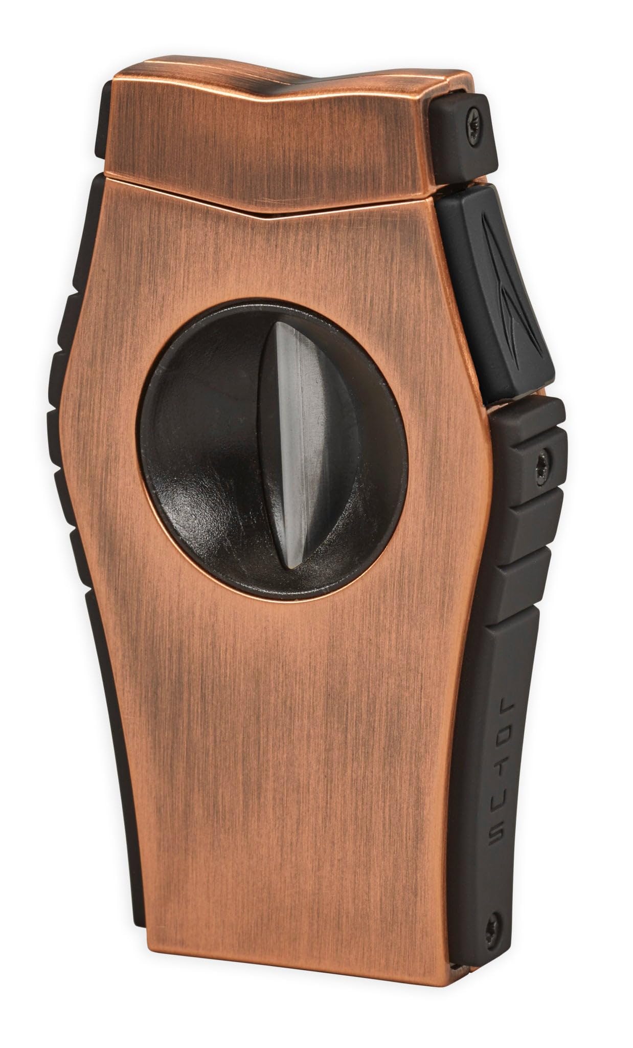 Premium Lotus Viper V-Cut 64 RG Copper & Black Cigar Cutter - Perfect for Cigar Aficionados, Gifts & Special Occasions