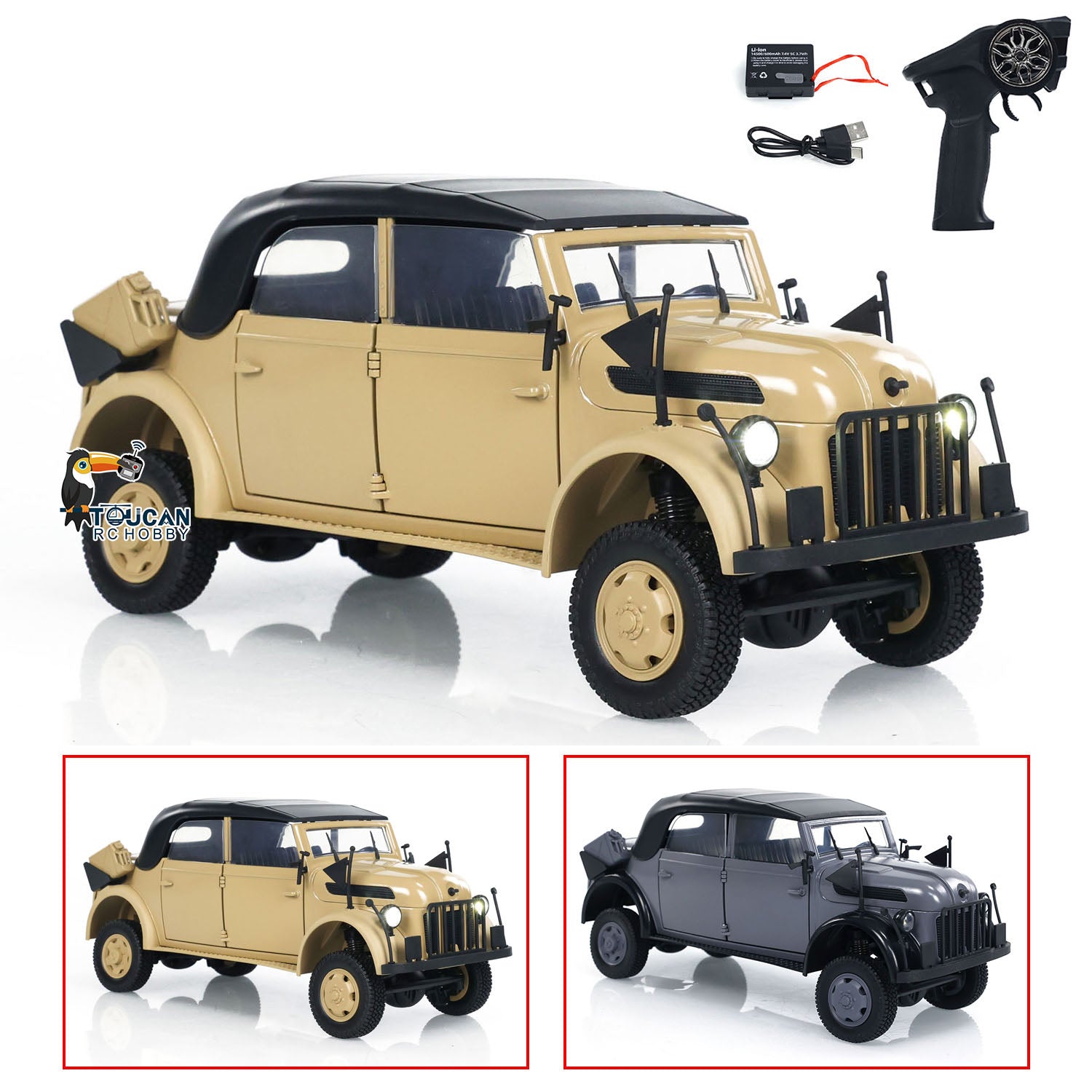 1/18 HG4 51 4x4 RC Command Vehicles - 4WD Off-Road Remote Control Car with Sound, Light & Smoke - Upgraded ESC Servo Motor for Crawling & Racing - Perfect for Outdoor Adventure & Backyard Play