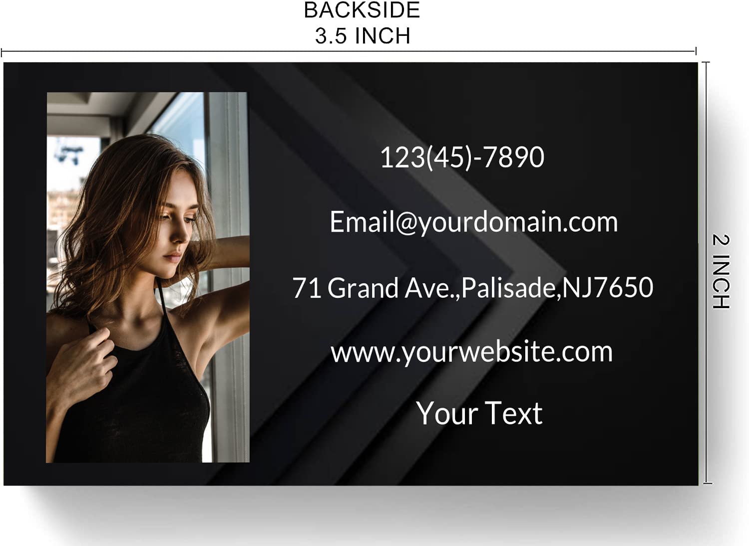 Custom Double-Sided Business Cards - 100/500/1000 Personalized DIY Printing Options with Text & Photo Badges | Elegant Minimalist Design for Networking, Marketing & Professional Branding
