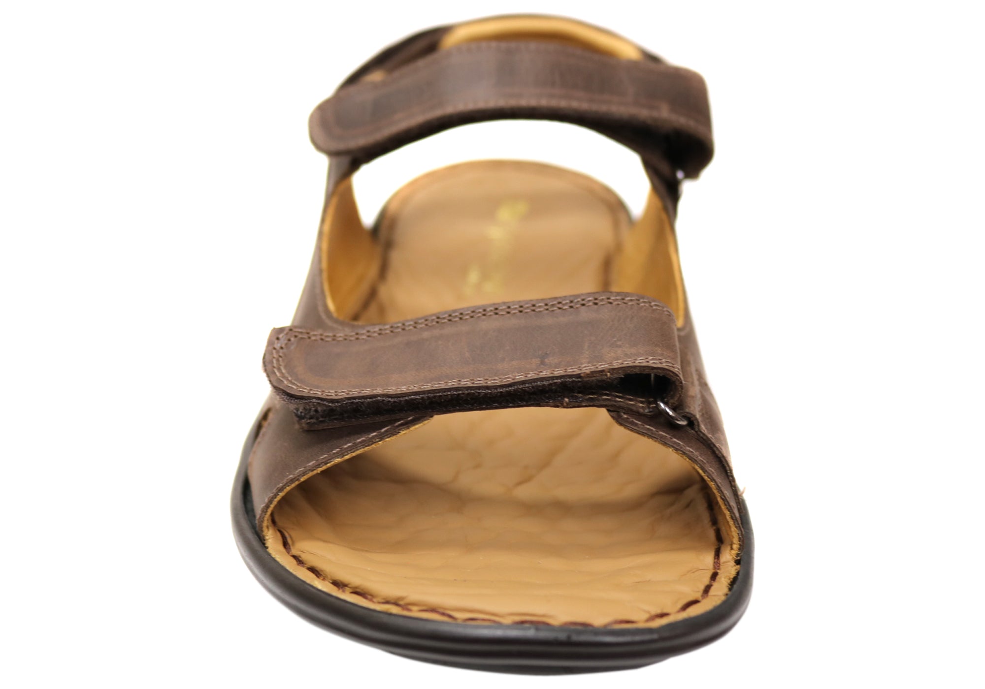 Opananken Miles Men's Comfortable Leather Adjustable Sandals - Breathable Summer Outdoor Walking & Beach Shoes for Casual Wear