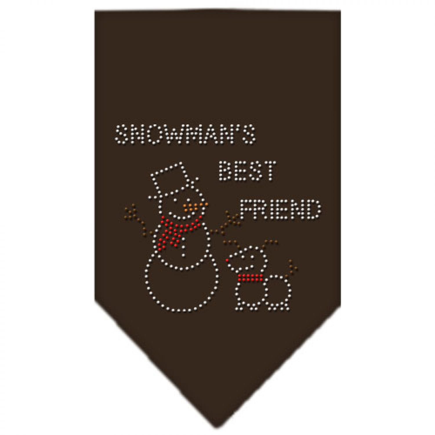 Christmas Pet Dog Bandana Rhinestone Snowman's Best Friend Cocoa Small for Holiday Photos & Festive Gatherings