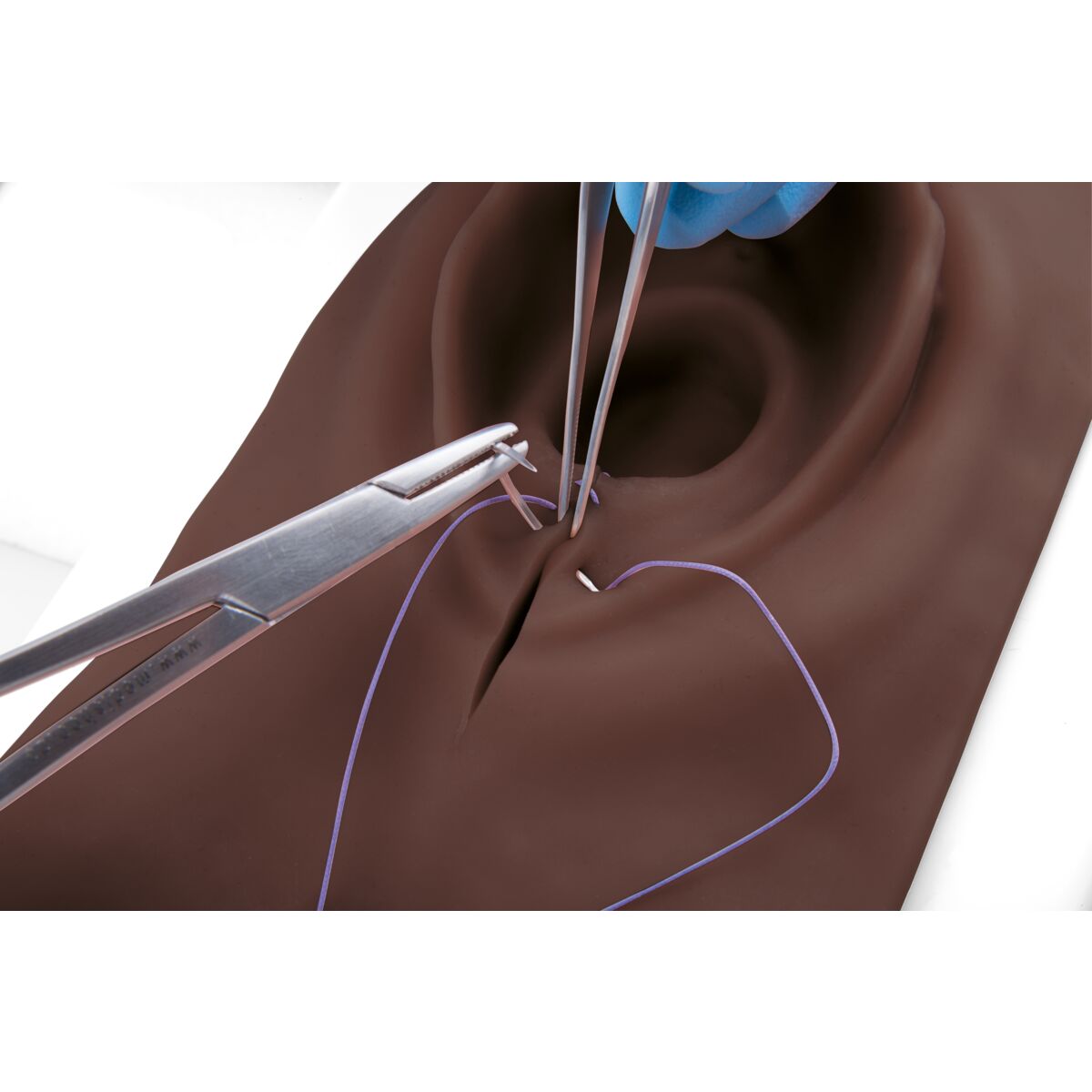 Episiotomy and Suturing Simulator - Dark Skin Tone Medical Training Model for OBGYN, Nursing Students & Midwives - Practice Childbirth Procedures & Perineal Repair Techniques