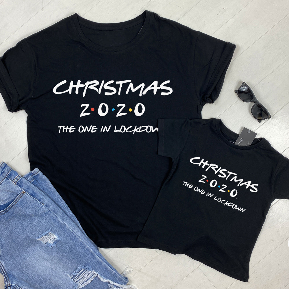2020 Lockdown Christmas Family Matching T-Shirts - Festive Holiday Outfits for Couples & Families - Perfect for Virtual Celebrations & Holiday Photos