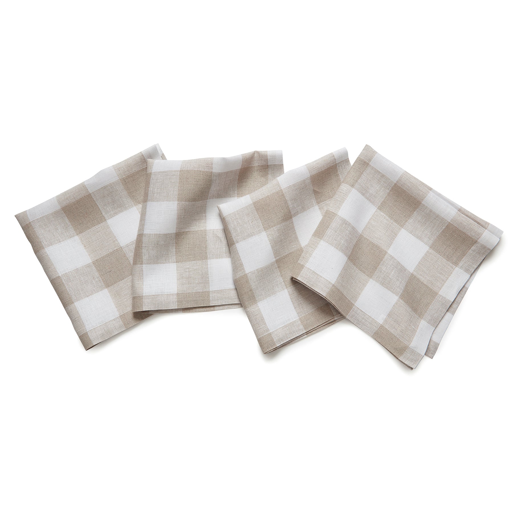 Buffalo Check Cotton Napkins - Set of 4 Premium Dinner Napkins for Farmhouse Dining, Holiday Table Setting & Rustic Home Decor