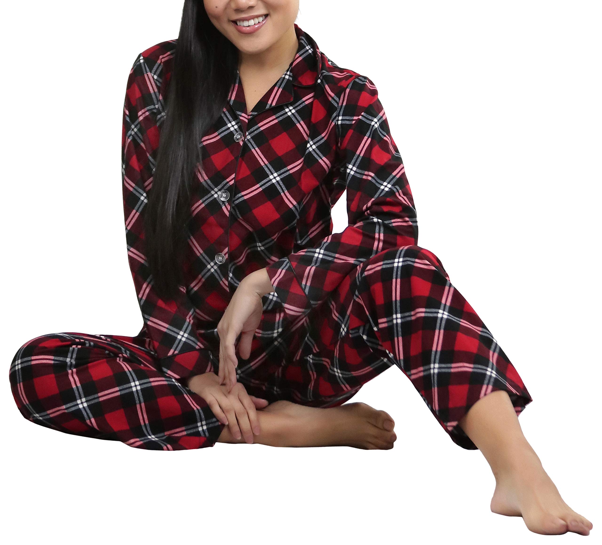 ToBeInStyle Women's Soft Cotton Pajama Set - Short Sleeve Top & Drawstring Pants - Comfy Sleepwear for Lounge & Relaxation at Home