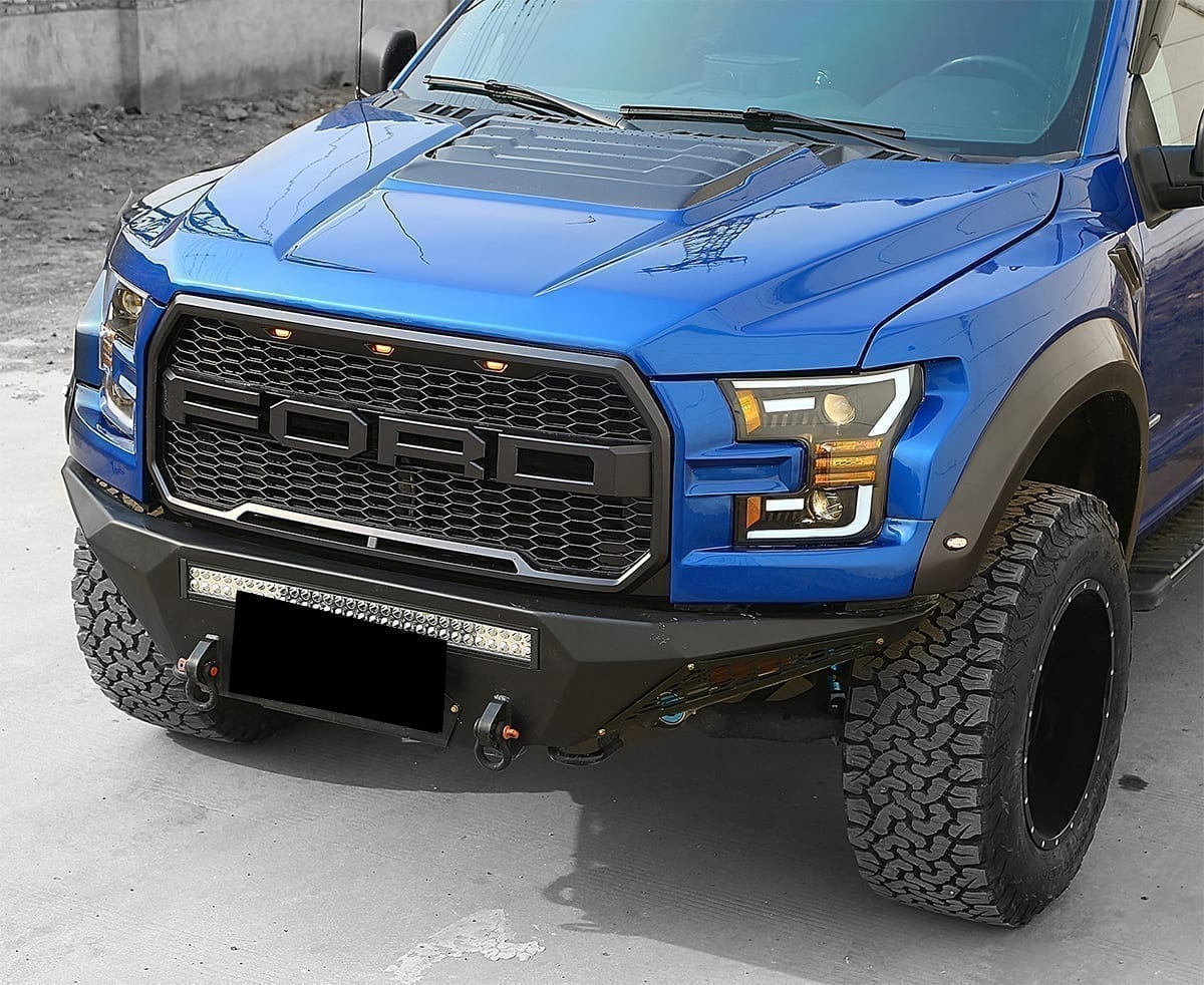 15-17 Ford F150 & 17-20 Ford F150 Raptor LUXX Series LED Projector Headlights - Jet Black - High Performance Lighting for Off-Road & Night Driving