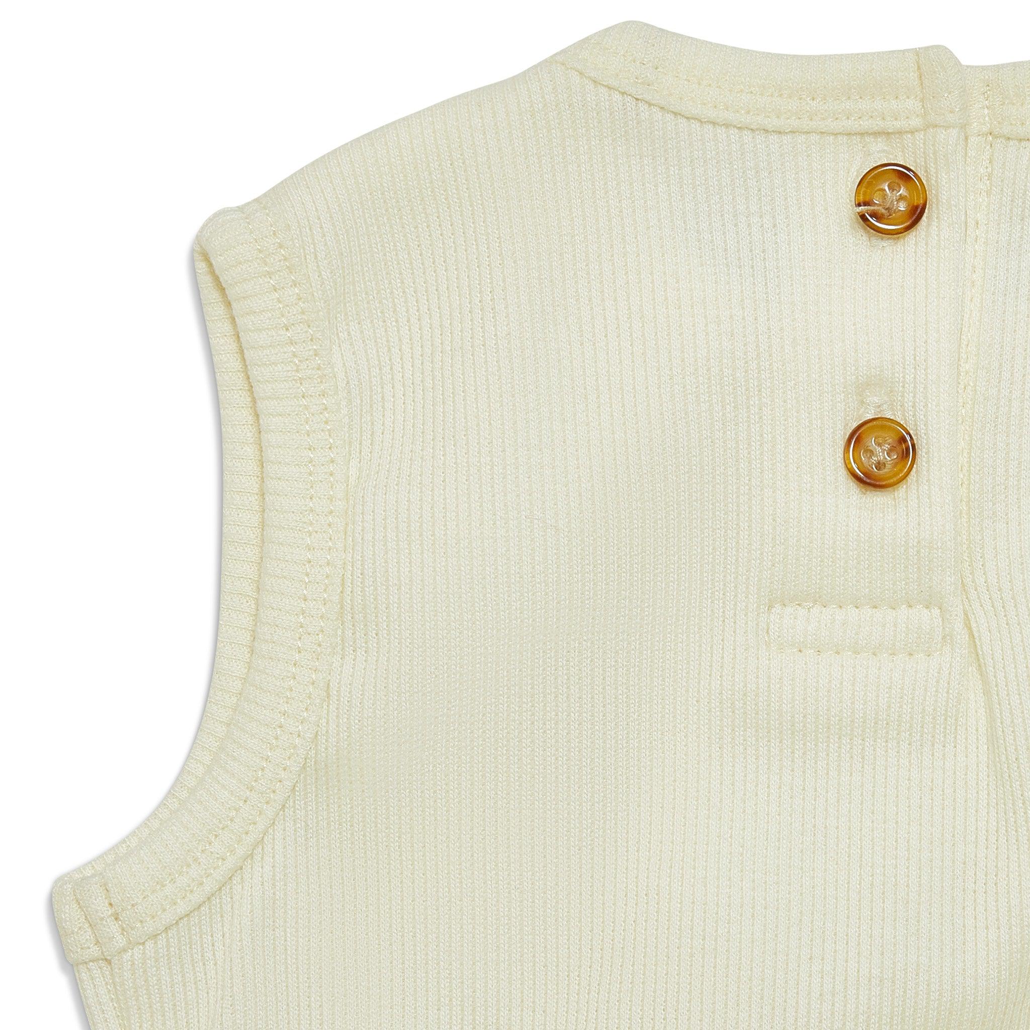 Organic Cotton Ruffle Waist Romper for Baby Girls - Sugar Cookie Print - Soft & Comfortable One-Piece Outfit - Perfect for Photoshoots, Playdates & Special Occasions