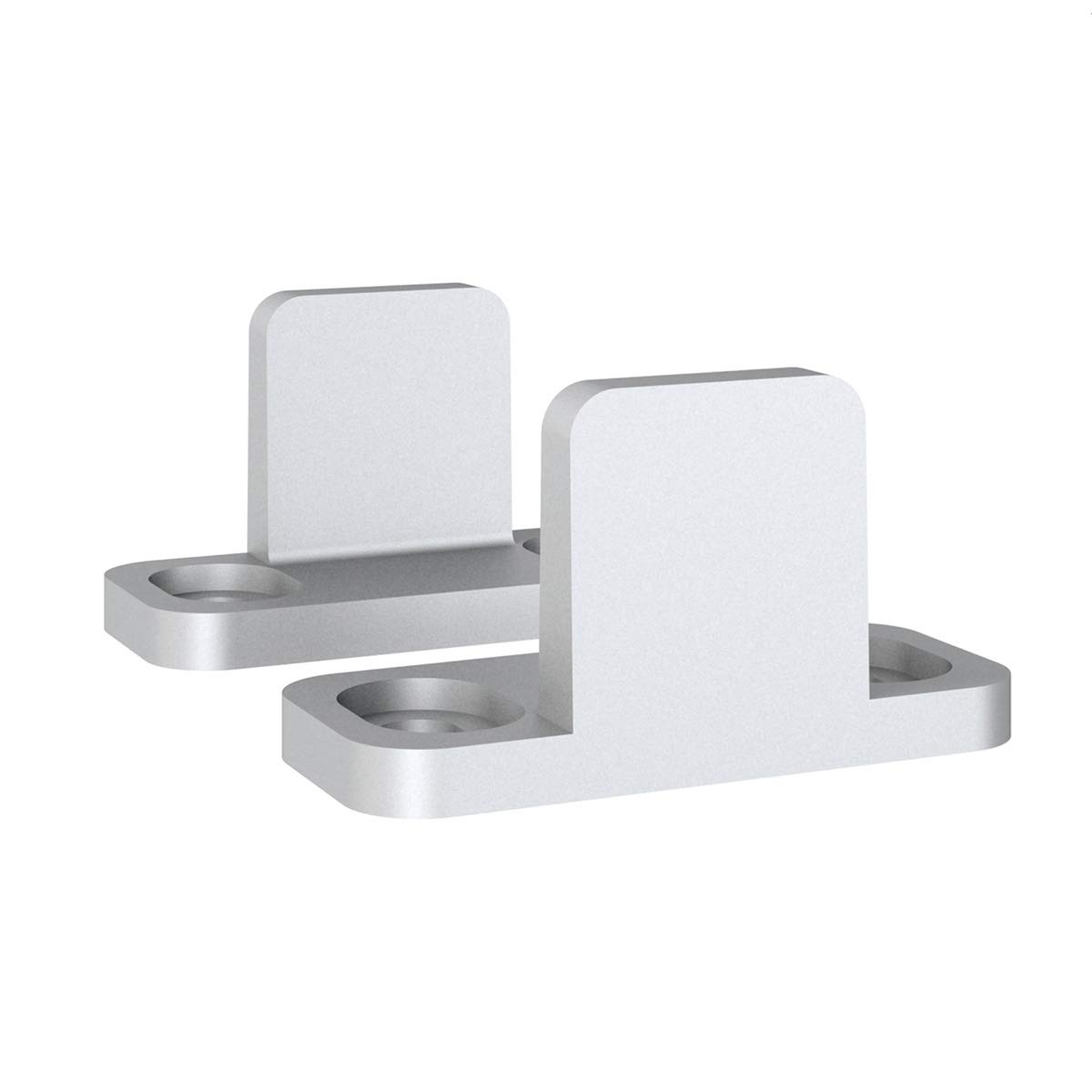 JUGREAT Sliding Barn Door Floor Guide Set of 2 - Silver Aluminum Hardware for Smooth Door Movement | Perfect for Home, Office & Rustic Interior Design