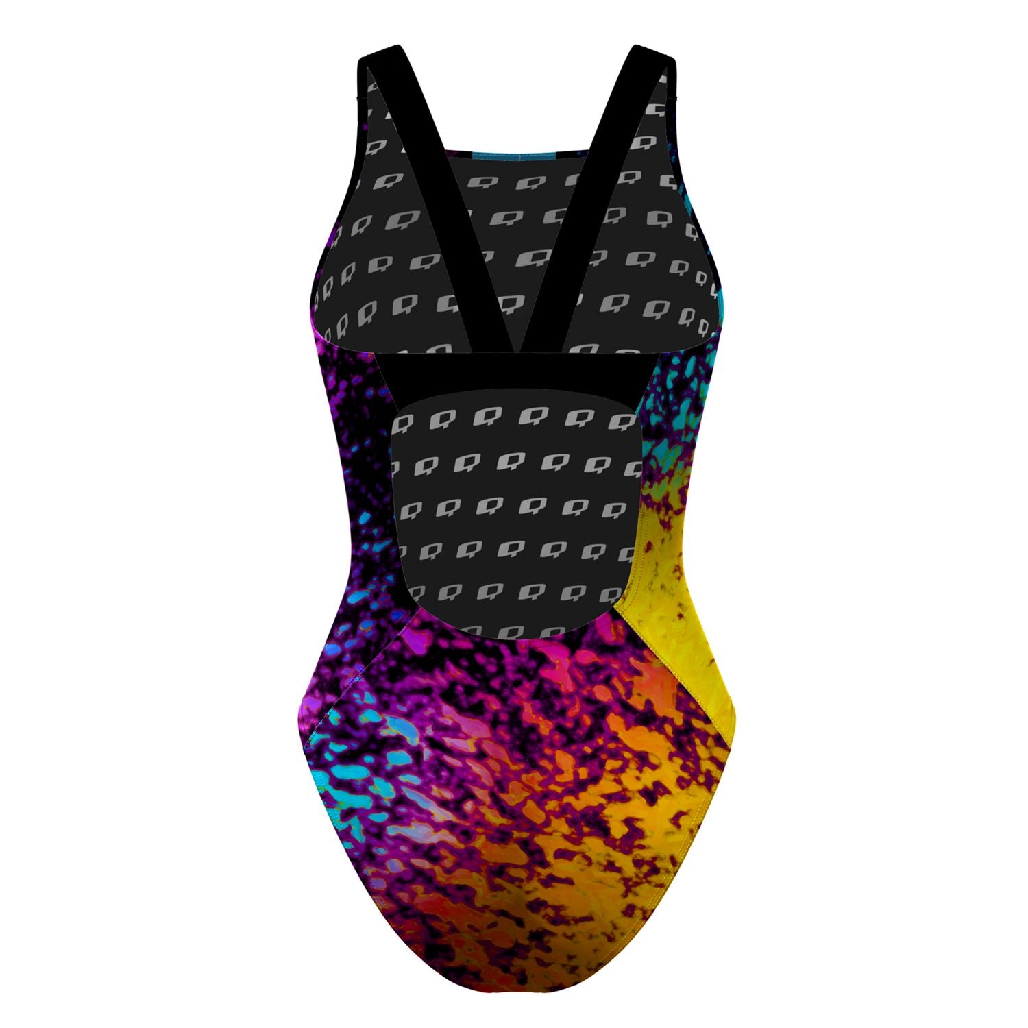 Retro Splash Classic Strap Swimsuit - Vintage One Piece Bathing Suit for Women | Perfect for Beach, Pool & Summer Vacations